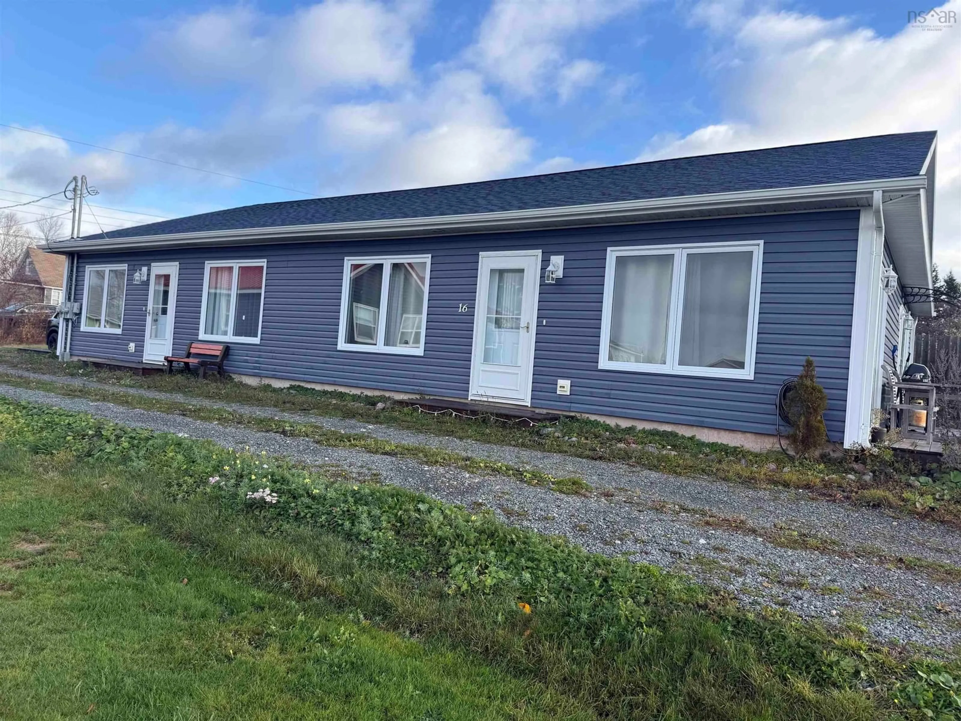 A pic from outside/outdoor area/front of a property/back of a property/a pic from drone, building for 14/16 Macleod St, South Bar Nova Scotia B1N 3H4
