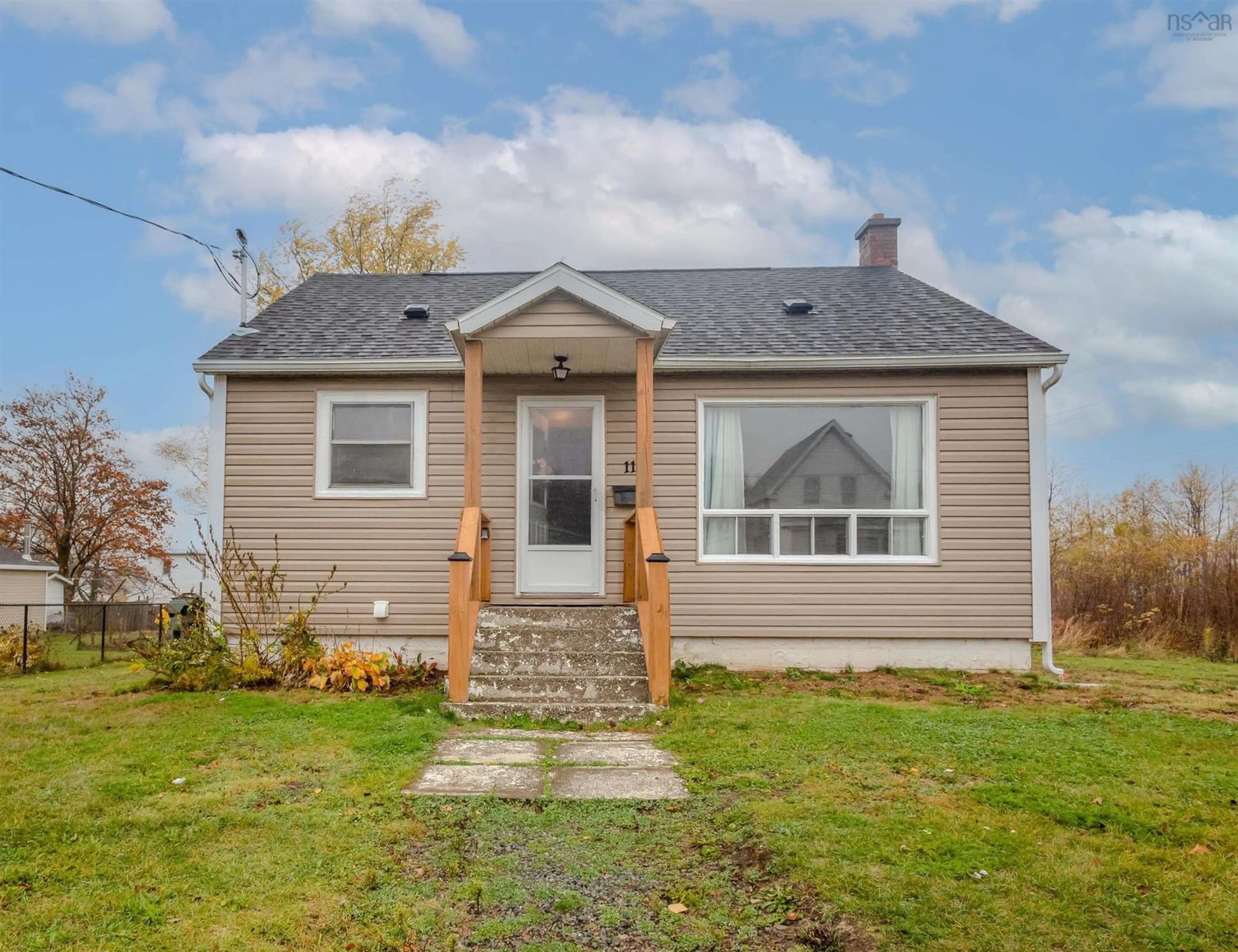 Home with vinyl exterior material, street for 11 Forrest St, Sydney Nova Scotia B1P 3C3