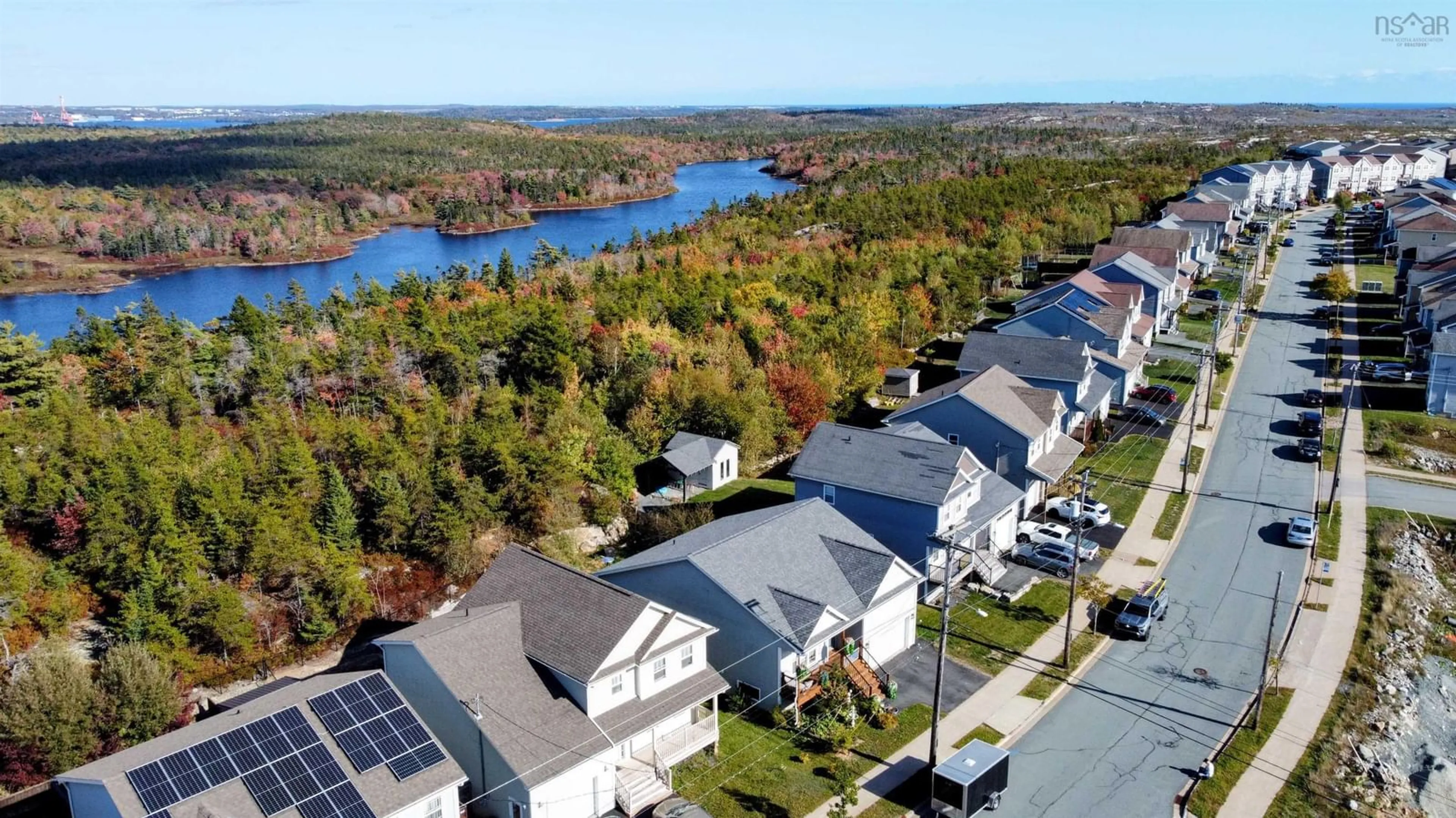 A pic from outside/outdoor area/front of a property/back of a property/a pic from drone, water/lake/river/ocean view for 86 Alabaster Way, Halifax Nova Scotia B3P 0C7