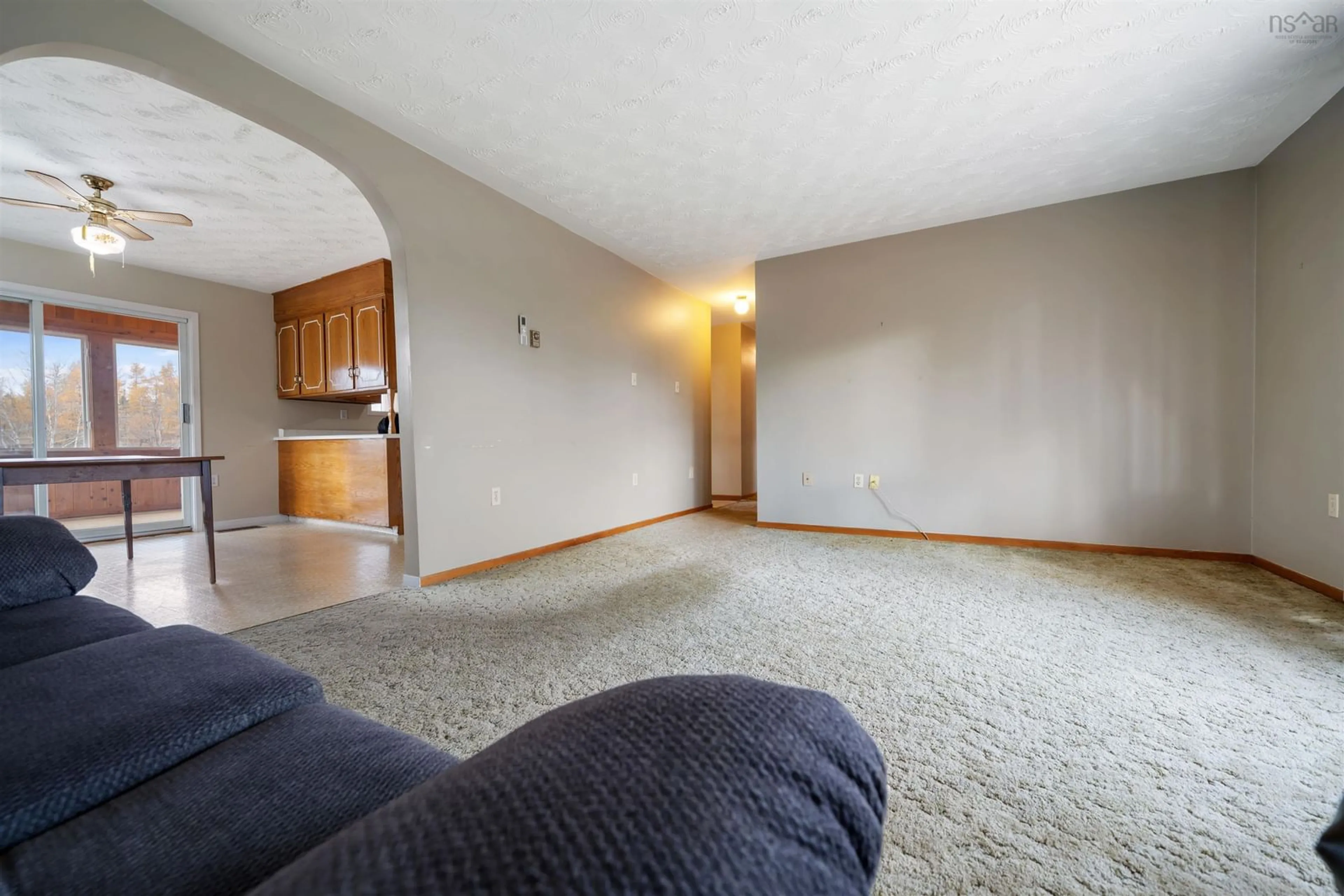 Living room with furniture, carpet floor for 1422 Hwy 214, Nine Mile River Nova Scotia B2S 2R4