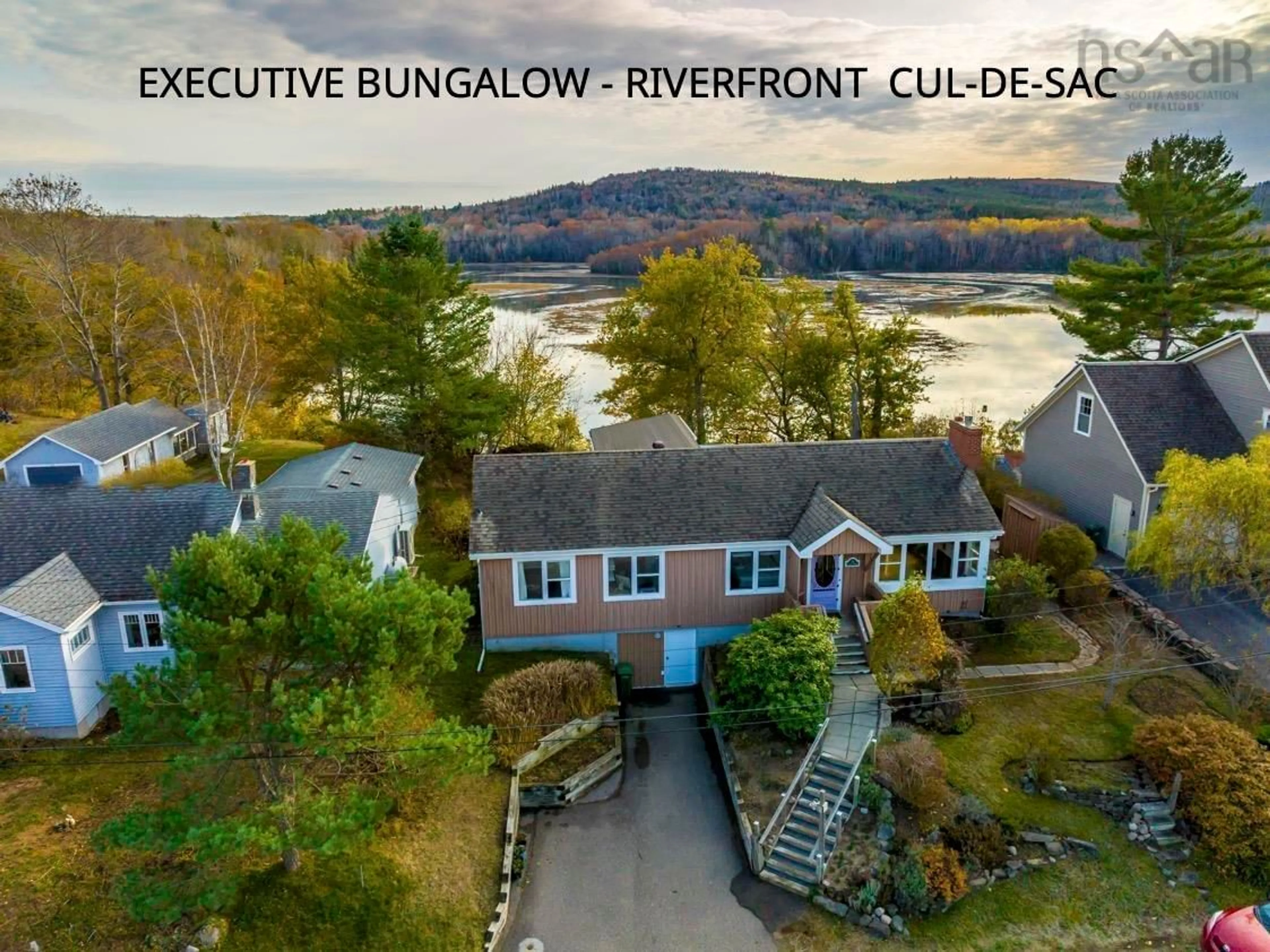 A pic from outside/outdoor area/front of a property/back of a property/a pic from drone, water/lake/river/ocean view for 28 Babineau Hts, Annapolis Royal Nova Scotia B0S 1A0
