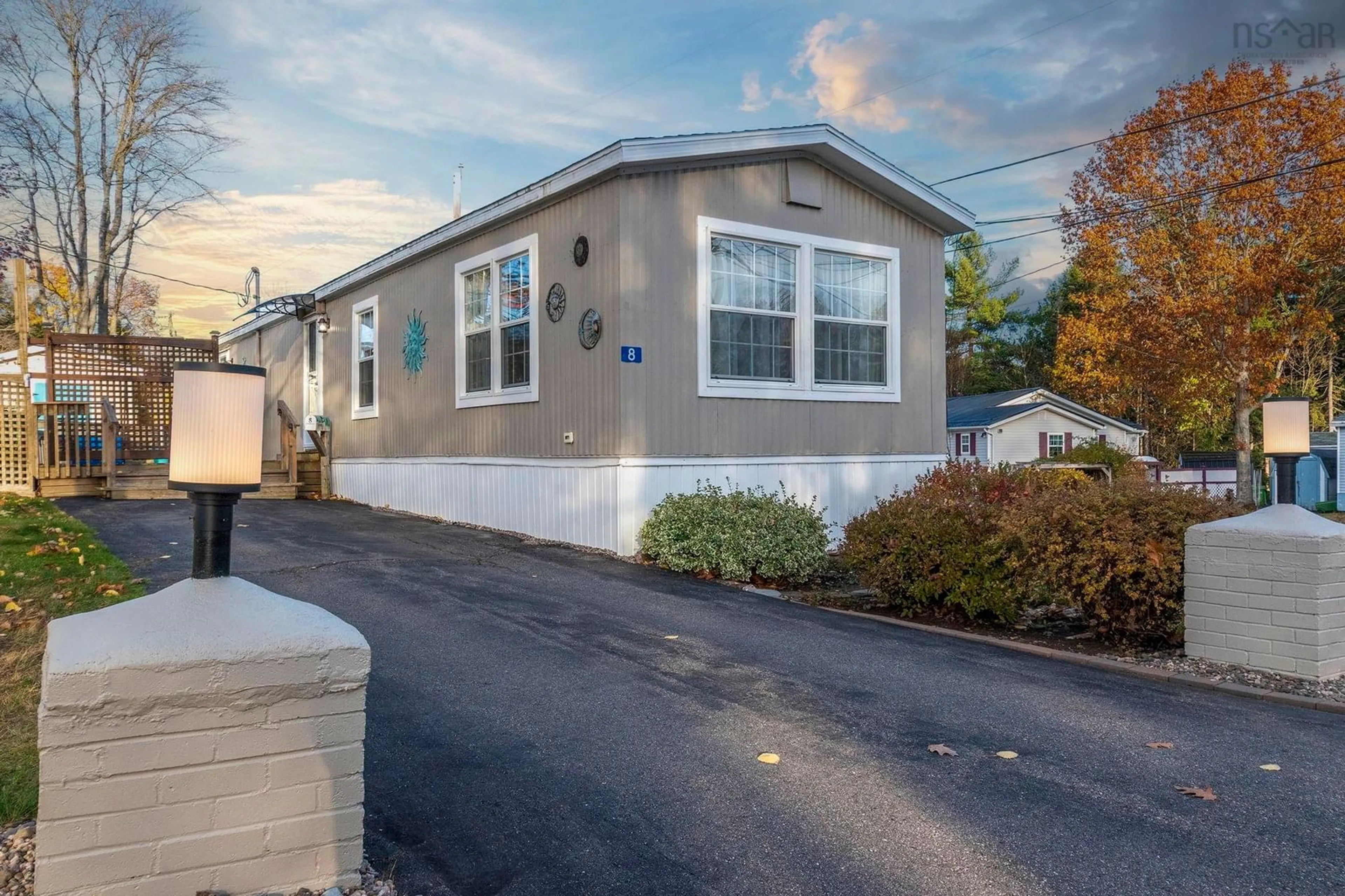 Home with vinyl exterior material, street for 8 Olympic Ave, New Minas Nova Scotia B4N 3T8