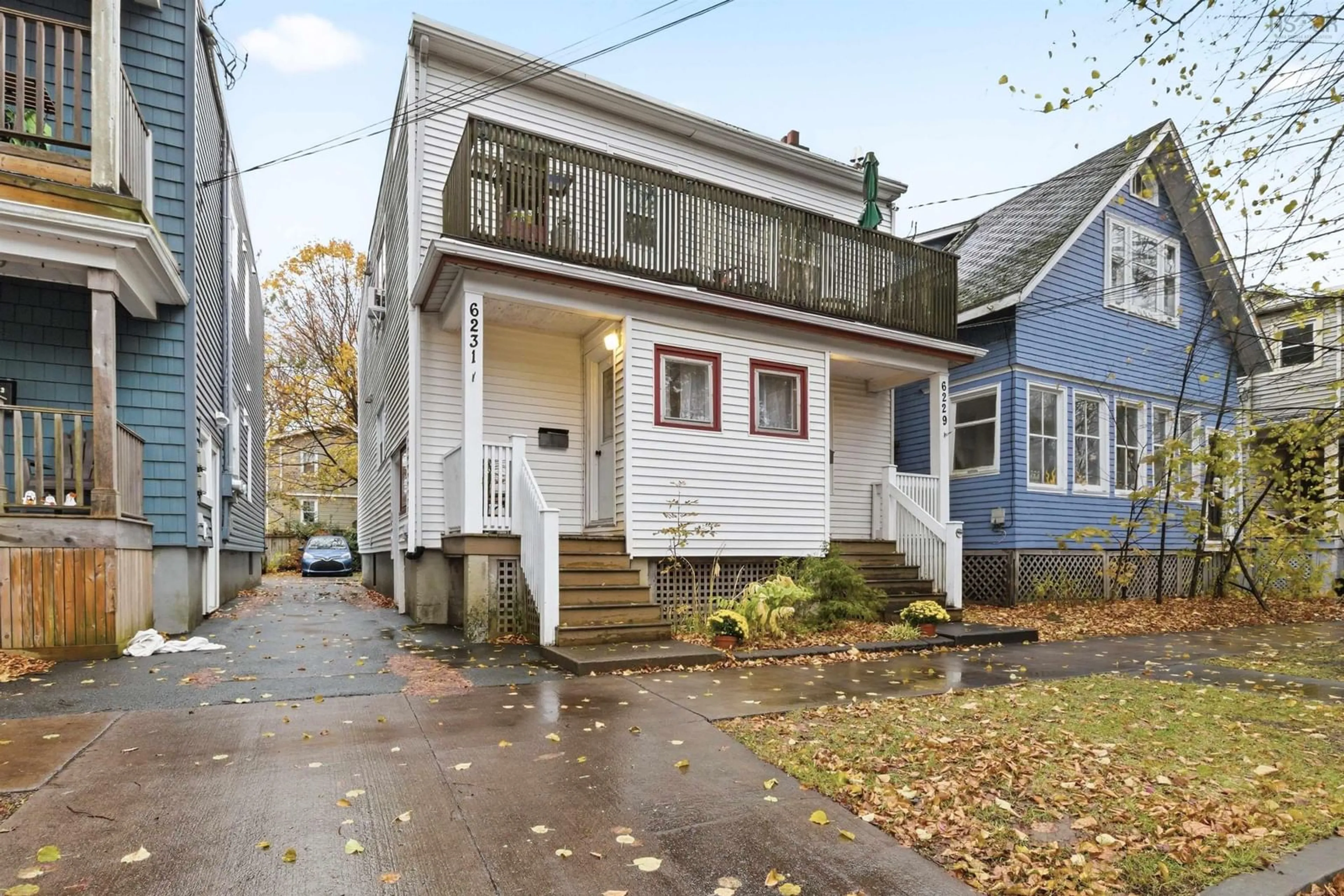 Home with vinyl exterior material, street for 6229-6231 Allan St, Halifax Nova Scotia B3L 1G6