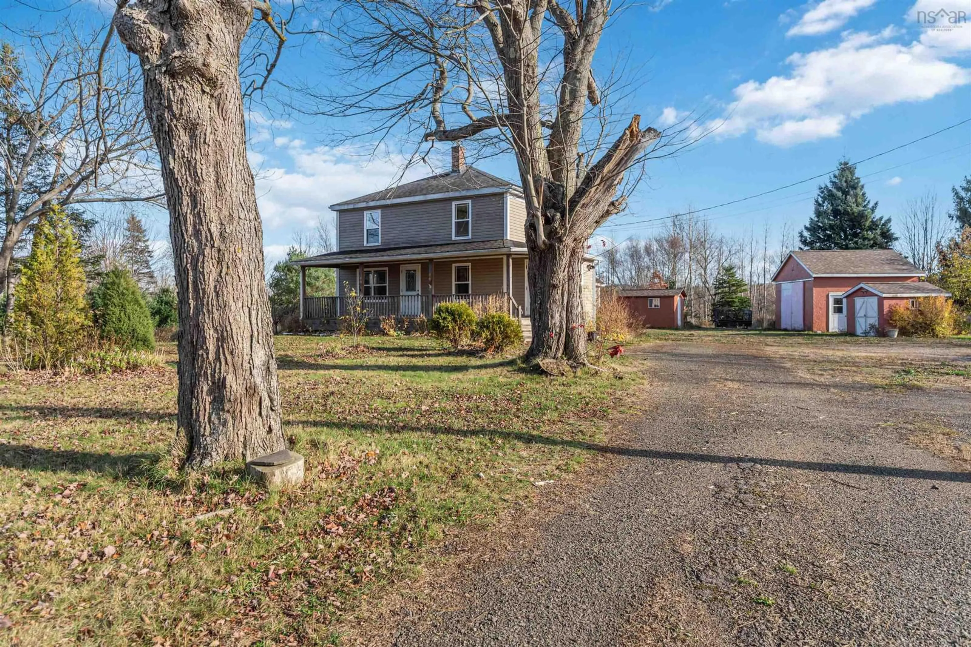 A pic from outside/outdoor area/front of a property/back of a property/a pic from drone, street for 11770 Highway 1, Brickton Nova Scotia B0S 1M0