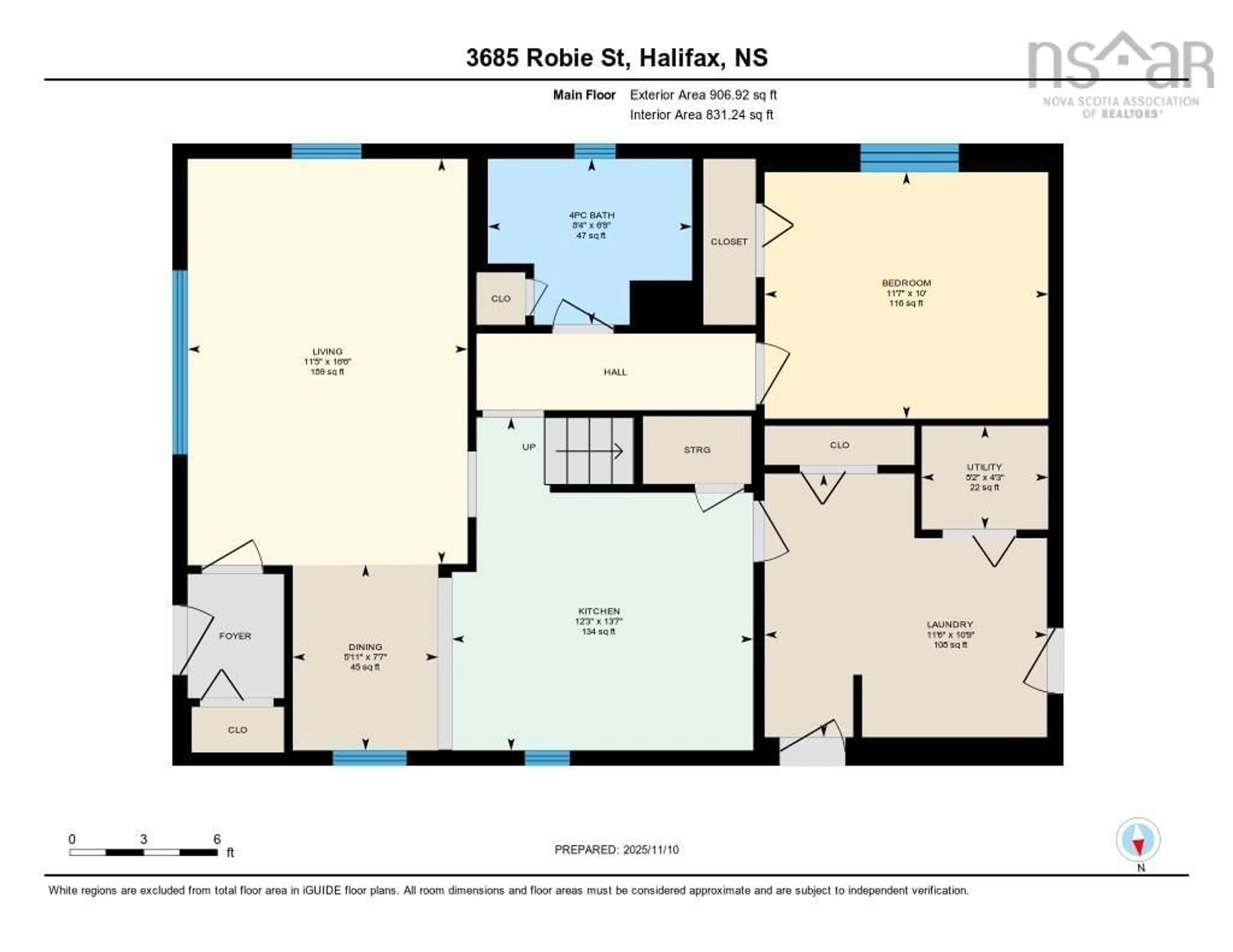 Floor plan for 3685 Robie St, Halifax Nova Scotia B3K 4S9