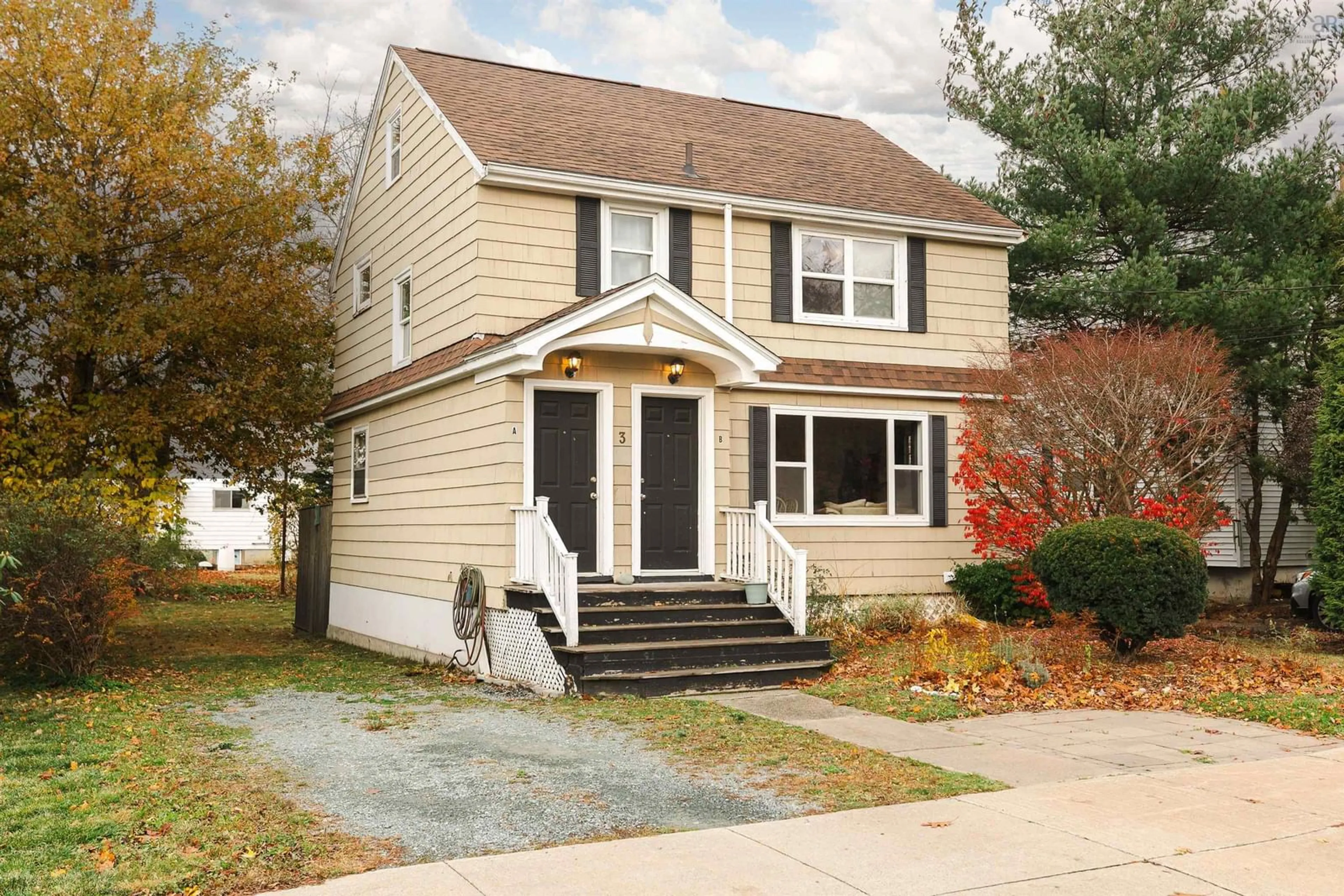 Home with vinyl exterior material, street for 3 Garden Dr, Dartmouth Nova Scotia B3A 2Y8