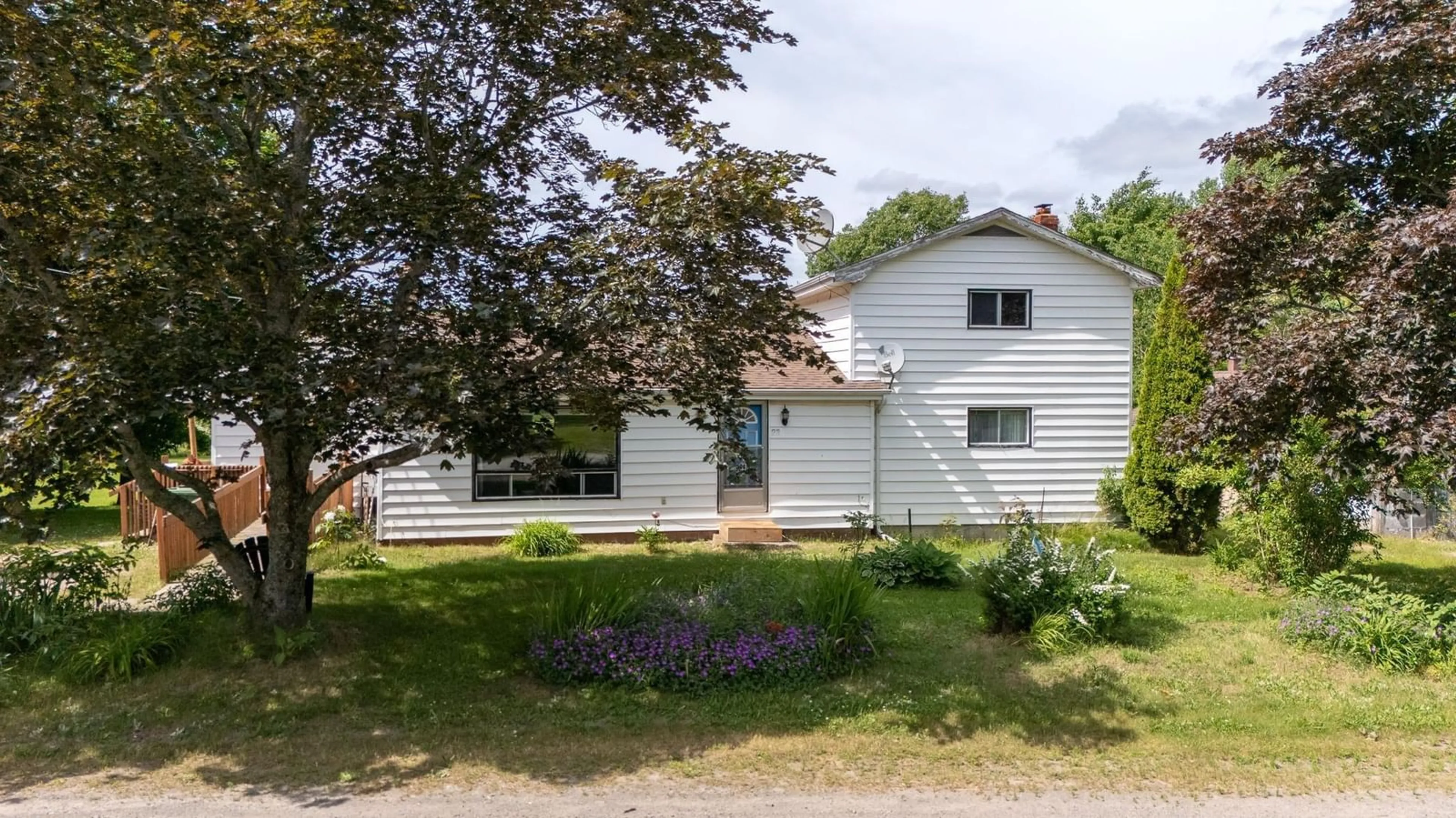 A pic from outside/outdoor area/front of a property/back of a property/a pic from drone, street for 23 Reid Rd, Steam Mill Nova Scotia B4N 3V7