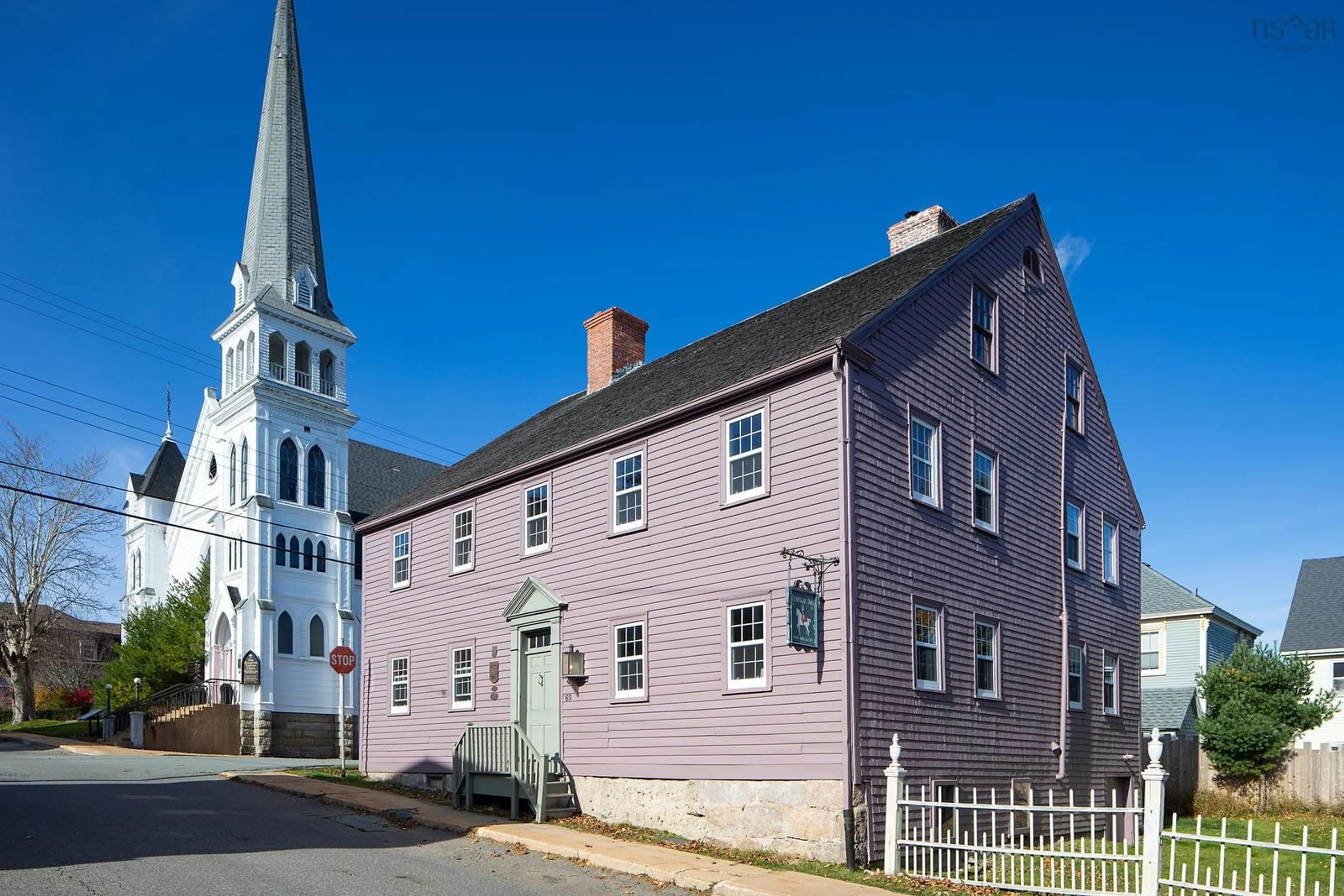 Home with vinyl exterior material, street for 69 Fox St, Lunenburg Nova Scotia B0J 2C0