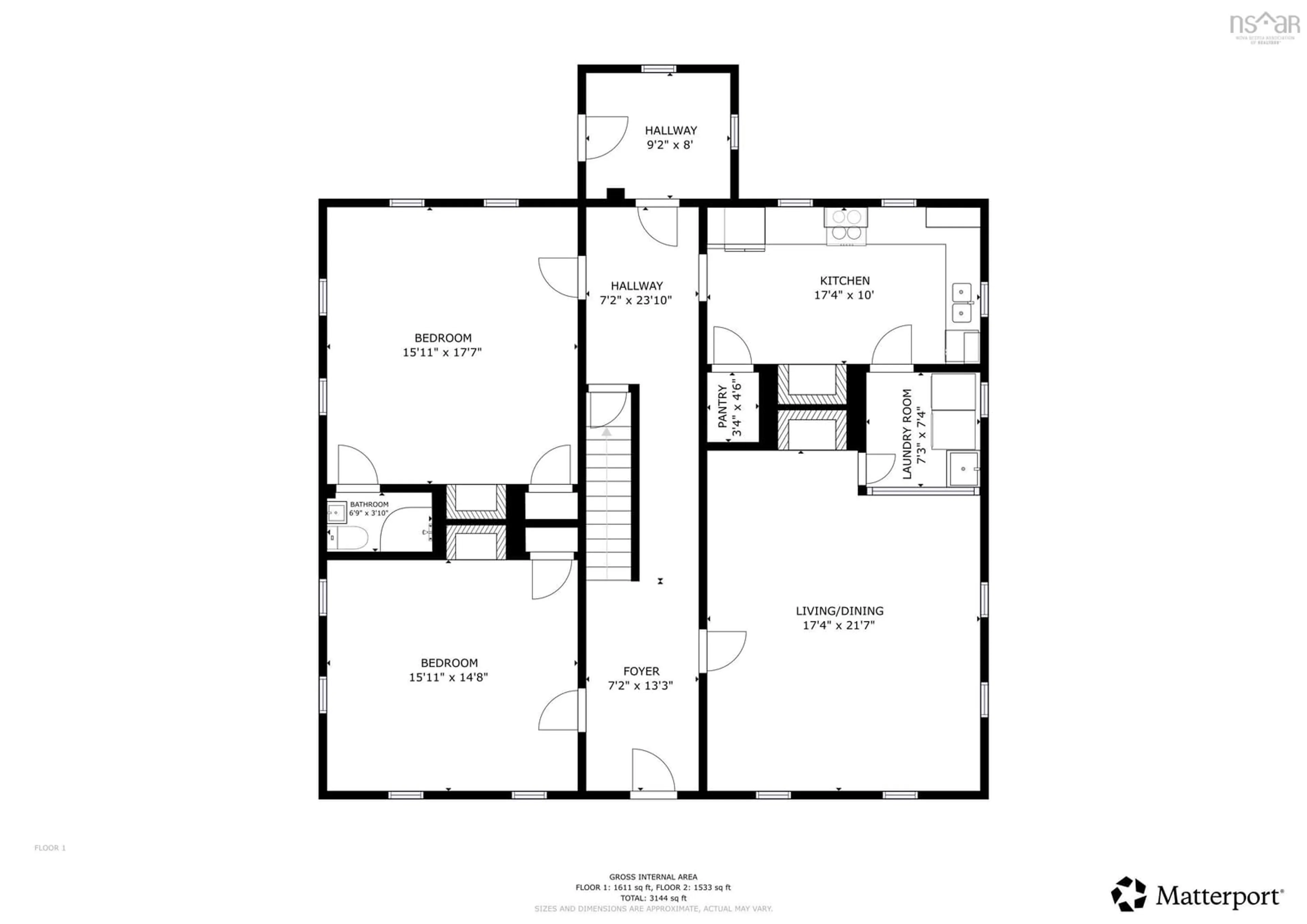 Floor plan for 69 Fox St, Lunenburg Nova Scotia B0J 2C0