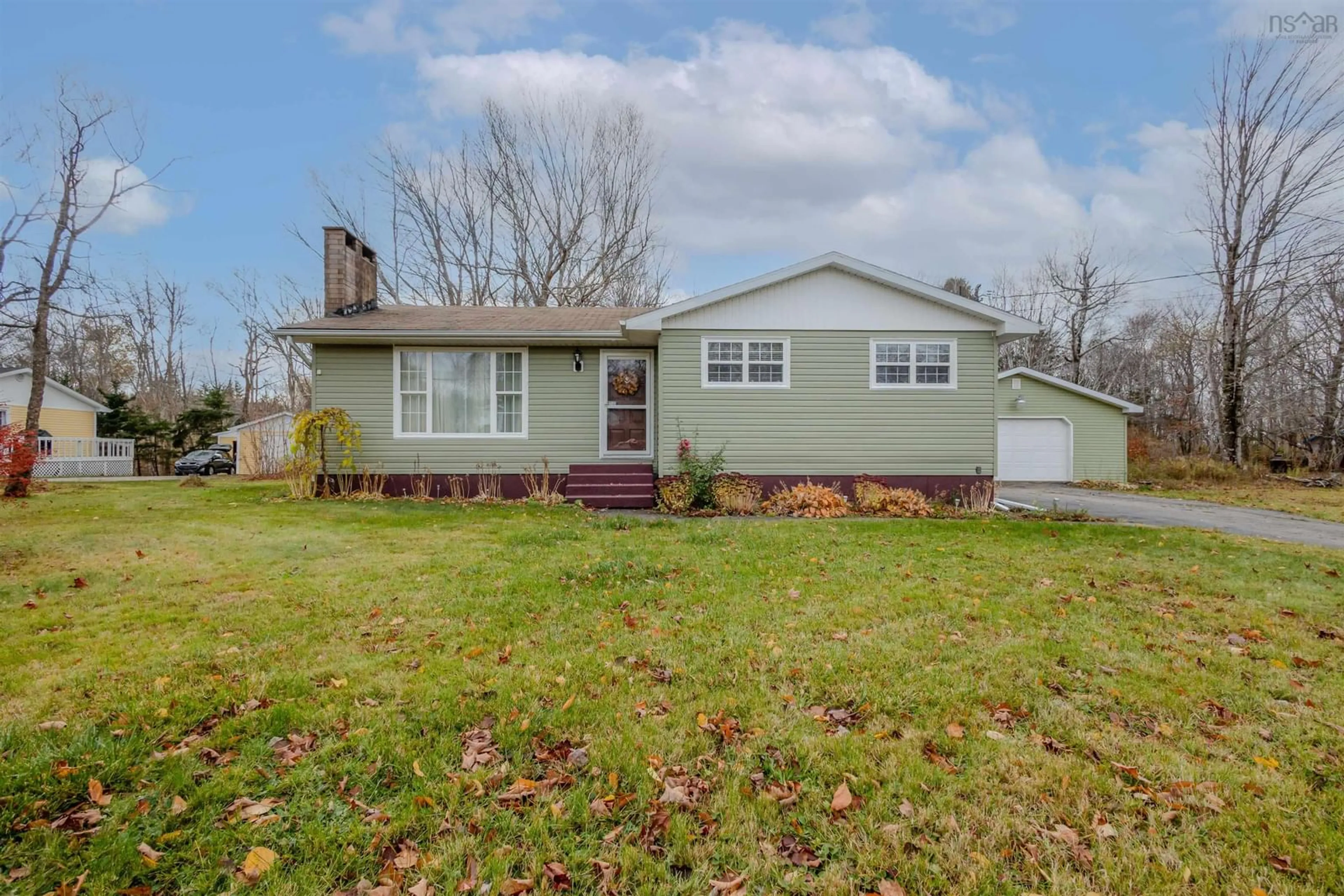 Home with vinyl exterior material, street for 156 Wildwood Dr, Howie Centre Nova Scotia B1L 1G7