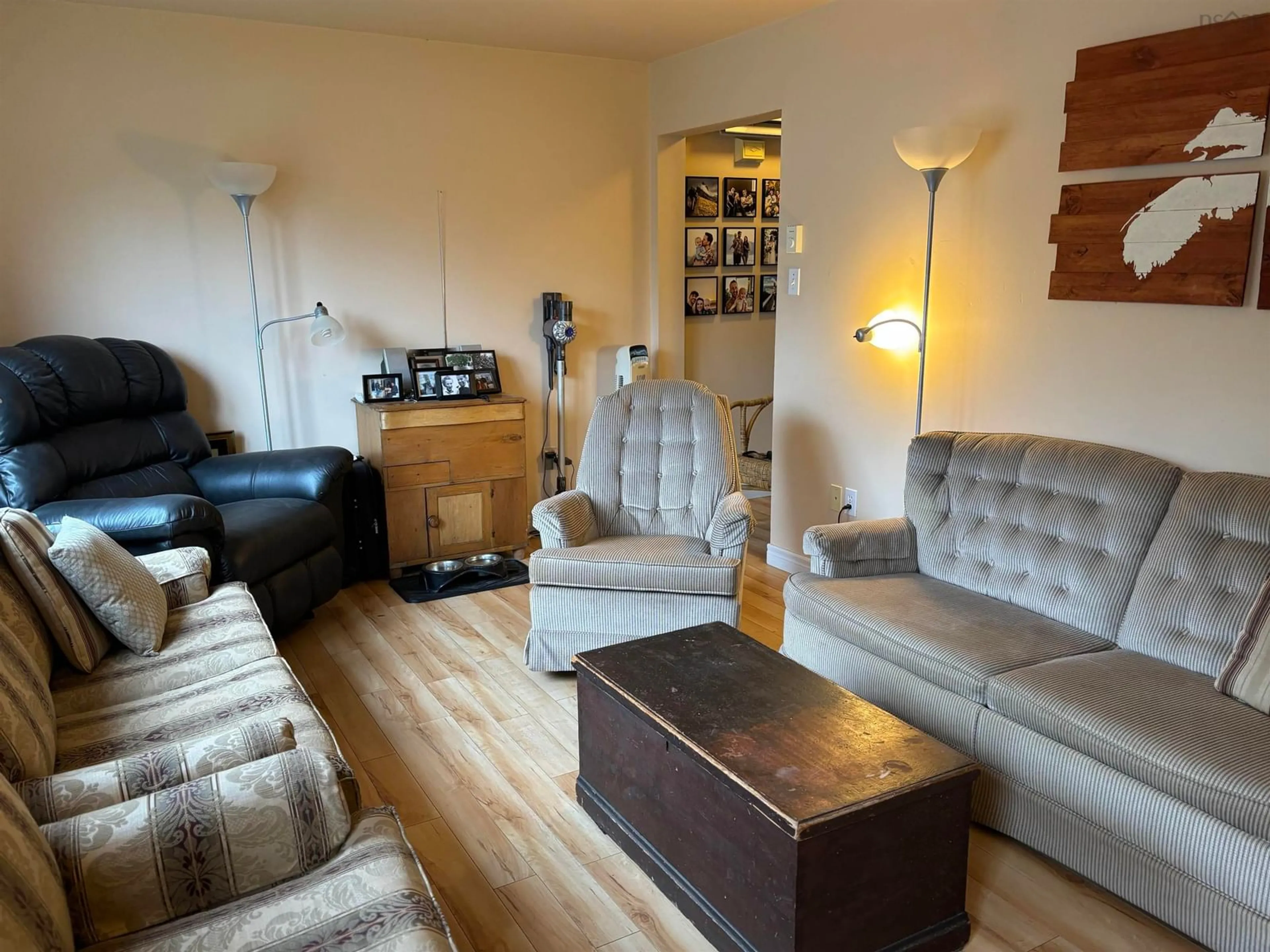 Living room with furniture, wood/laminate floor for 1124/1126 Governor Court Cres, North Kentville Nova Scotia B4N 5M8