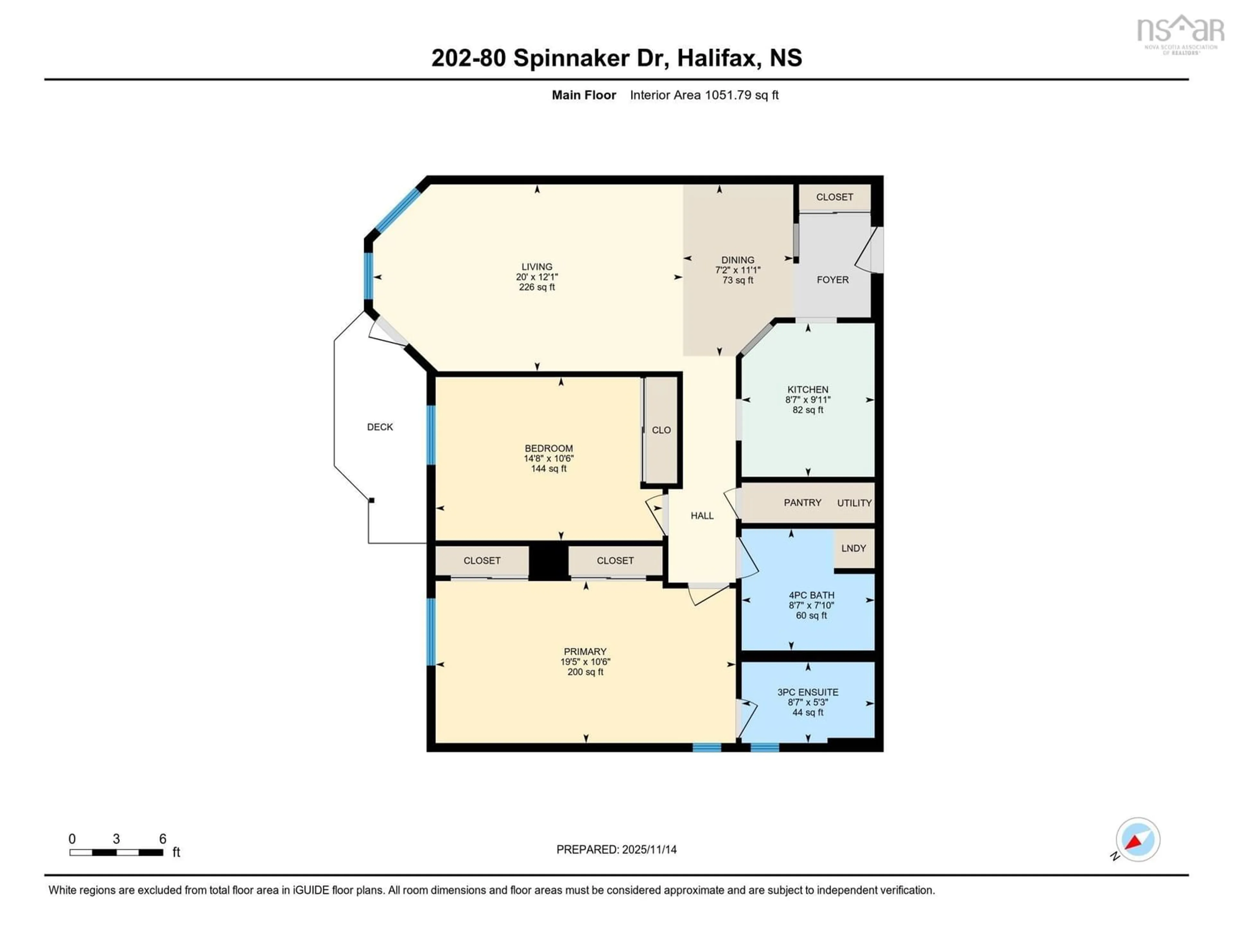 Floor plan for 80 Spinnaker Dr #202, Halifax Nova Scotia B3N 3B5