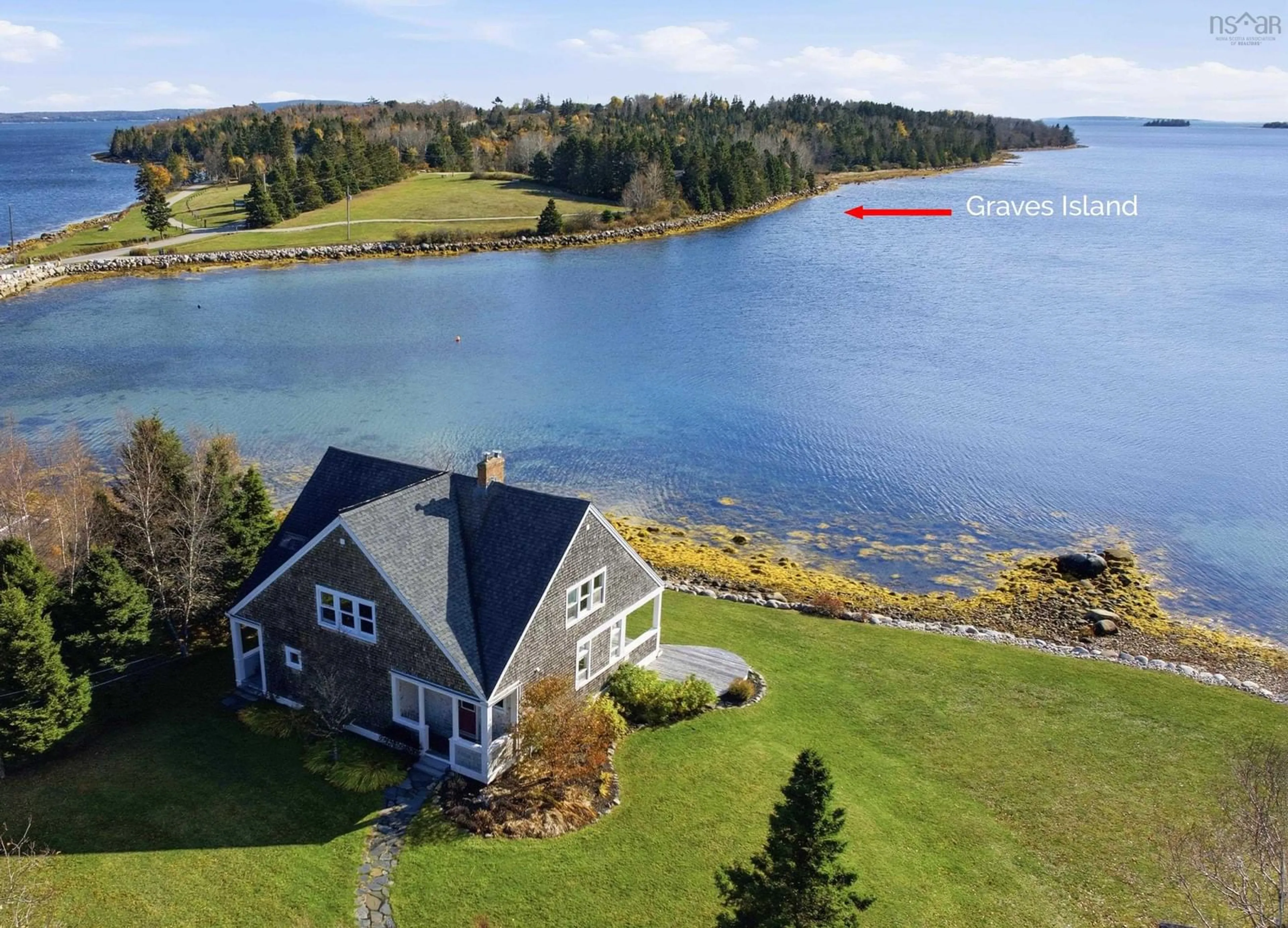 A pic from outside/outdoor area/front of a property/back of a property/a pic from drone, water/lake/river/ocean view for 85 Oak Wood Dr, East Chester Nova Scotia B0J 1J0