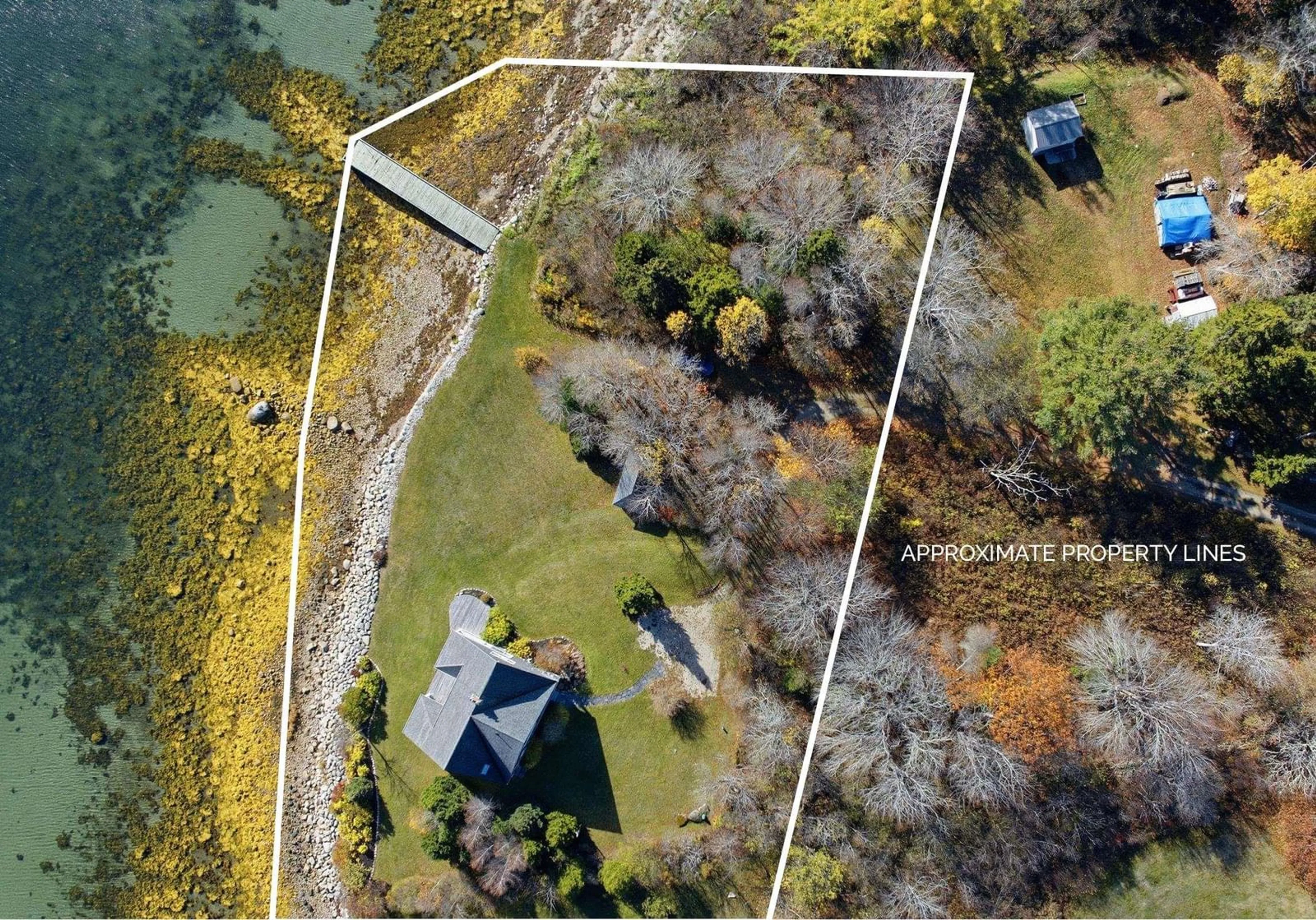 A pic from outside/outdoor area/front of a property/back of a property/a pic from drone, water/lake/river/ocean view for 85 Oak Wood Dr, East Chester Nova Scotia B0J 1J0
