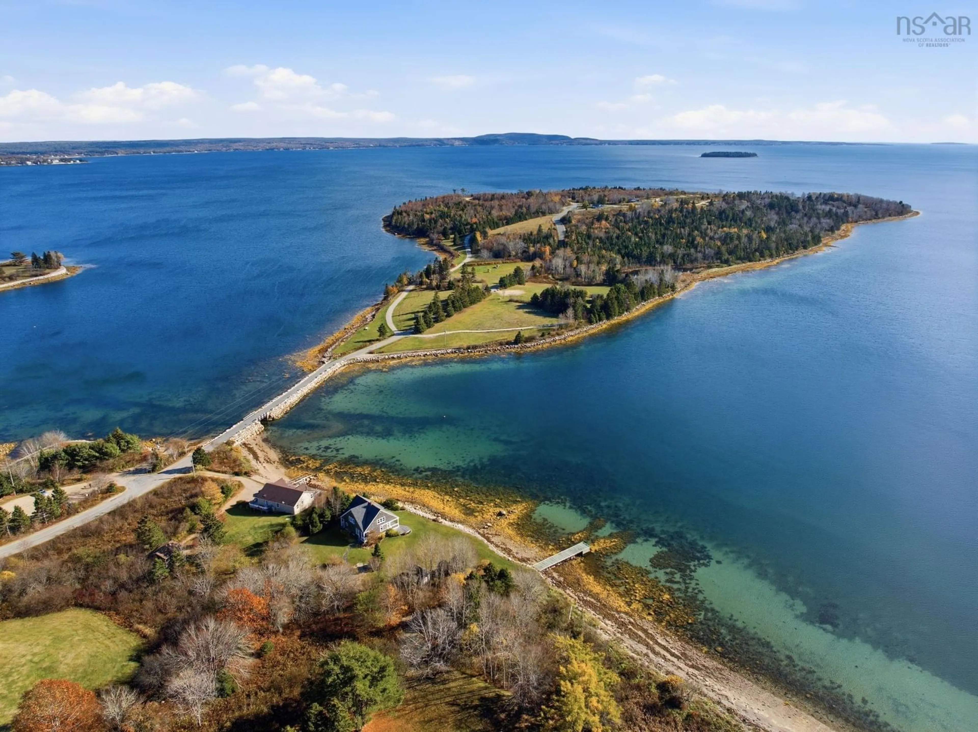 A pic from outside/outdoor area/front of a property/back of a property/a pic from drone, water/lake/river/ocean view for 85 Oak Wood Dr, East Chester Nova Scotia B0J 1J0