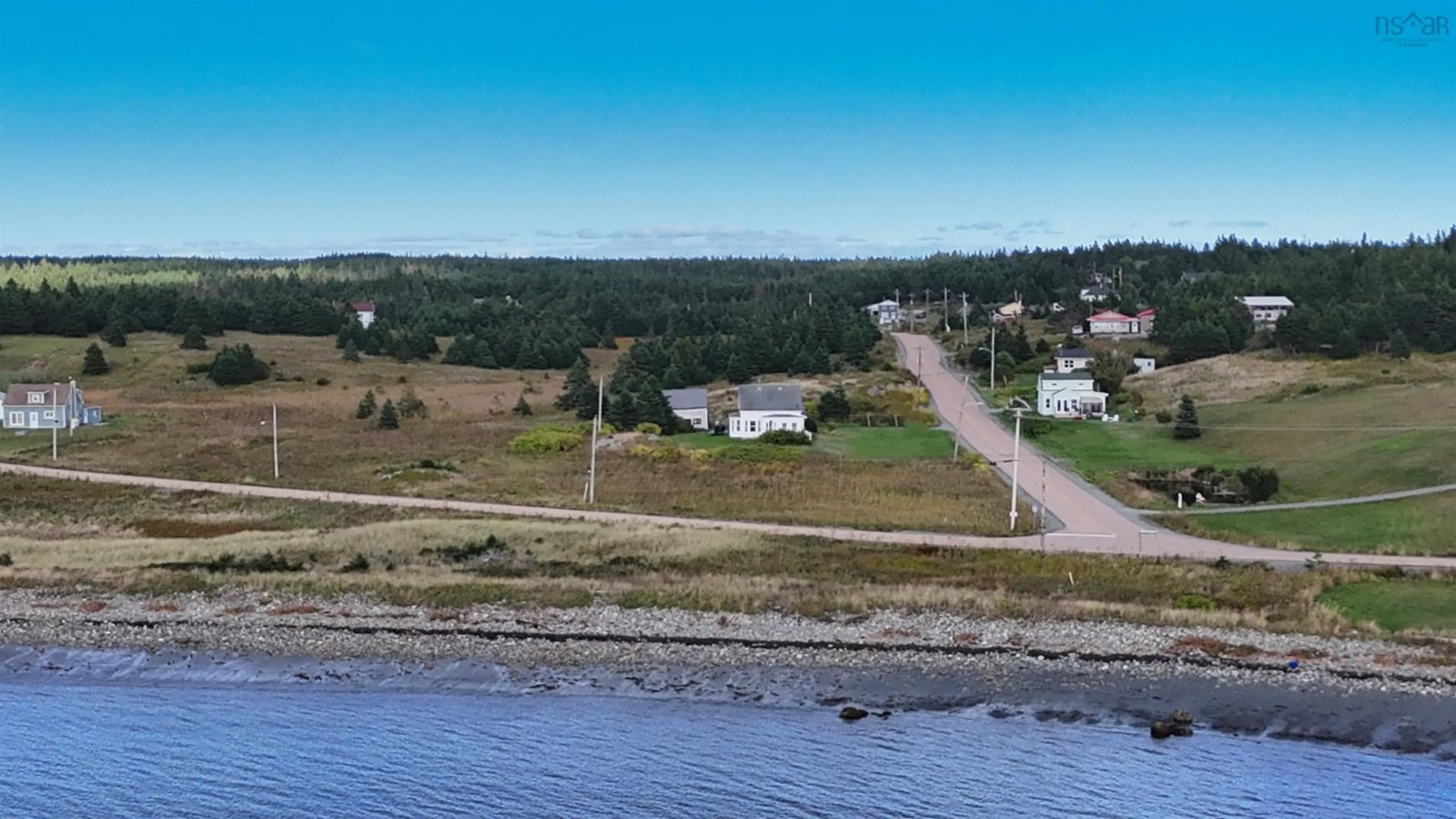 A pic from outside/outdoor area/front of a property/back of a property/a pic from drone, water/lake/river/ocean view for 68 Mombourquette Rd, Lower L'Ardoise Nova Scotia B0E 1W0