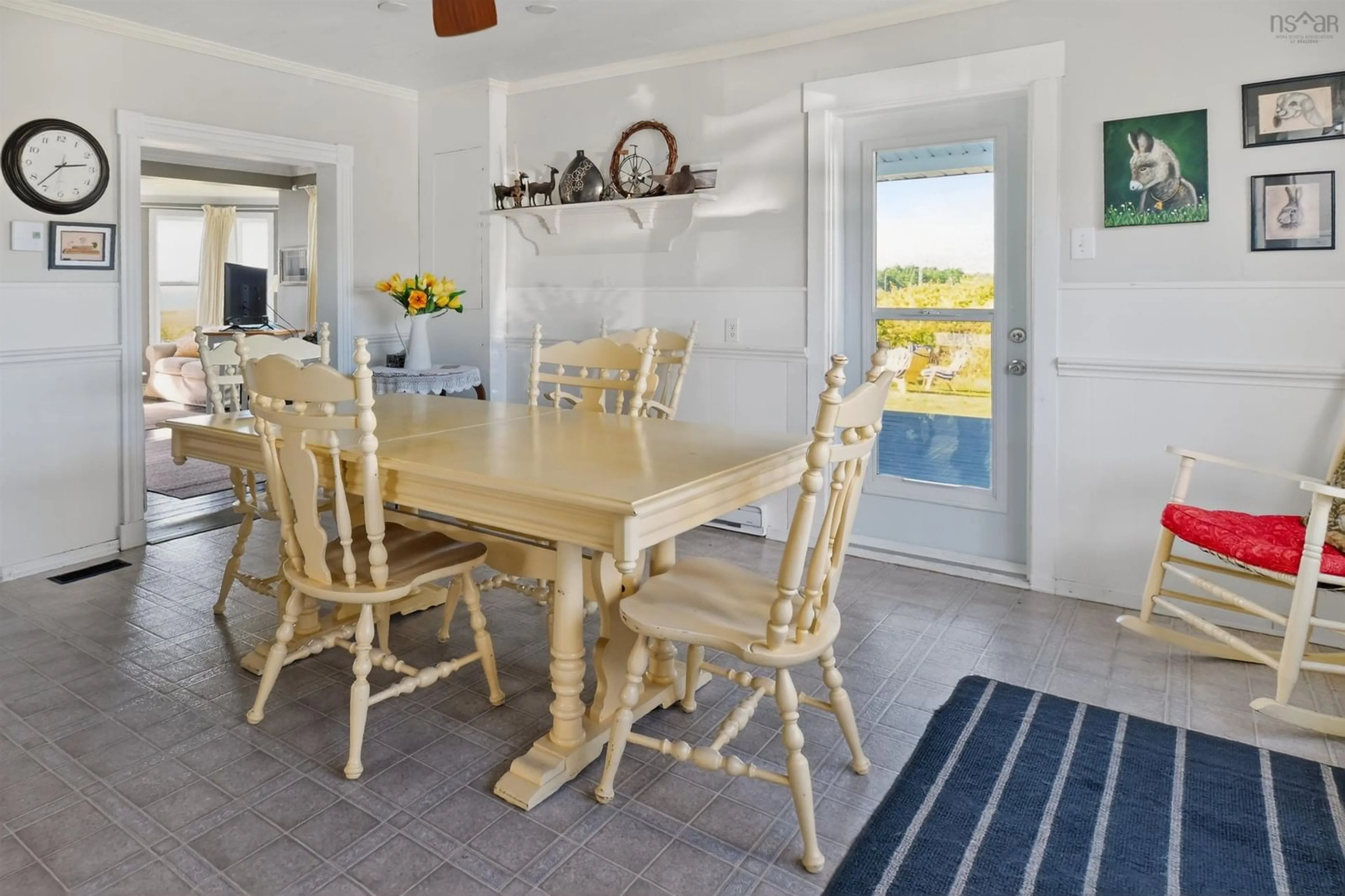 Dining room, ceramic/tile floor for 68 Mombourquette Rd, Lower L'Ardoise Nova Scotia B0E 1W0