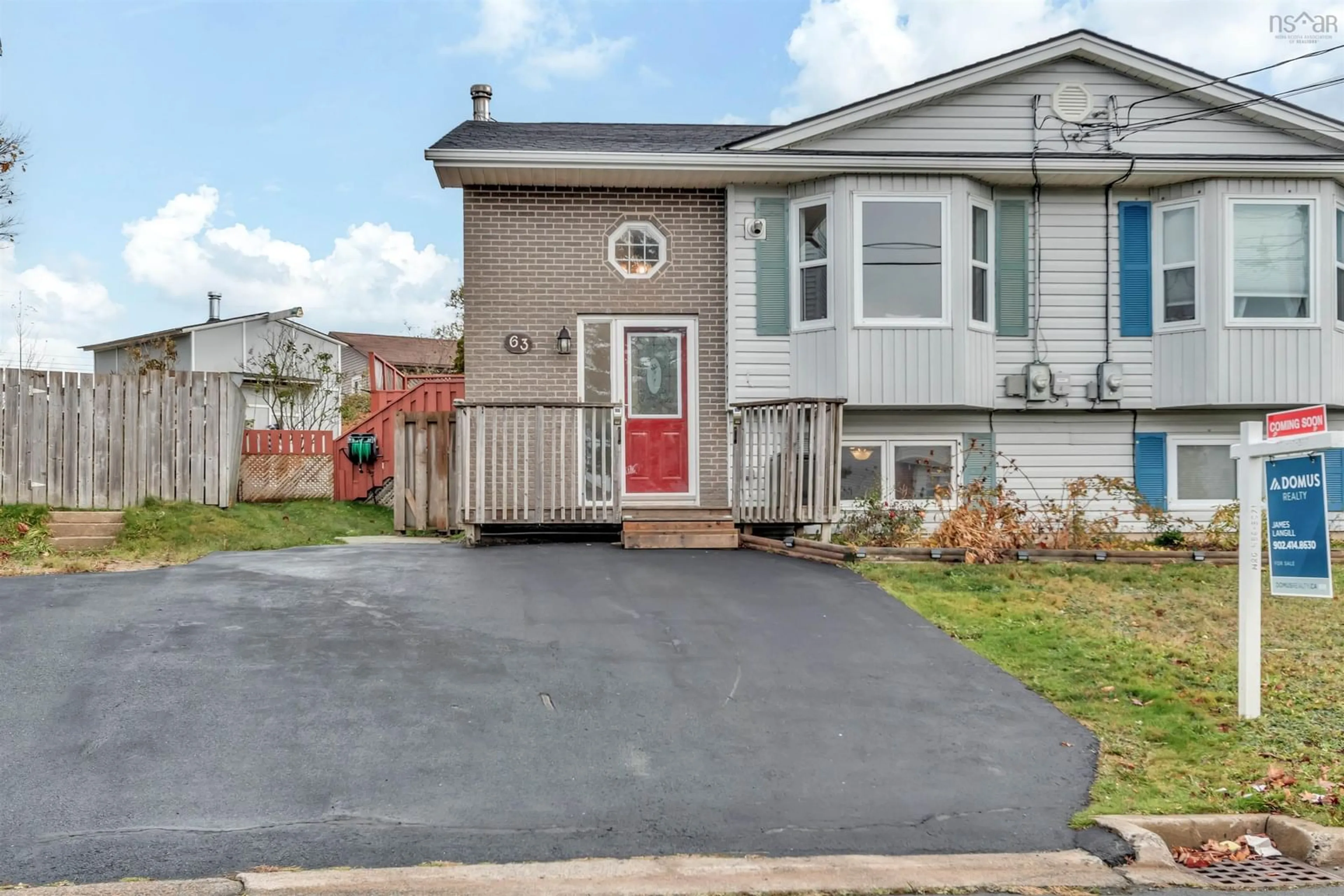 Home with vinyl exterior material, street for 63 Cannon Cres, Eastern Passage Nova Scotia B3G 1E9