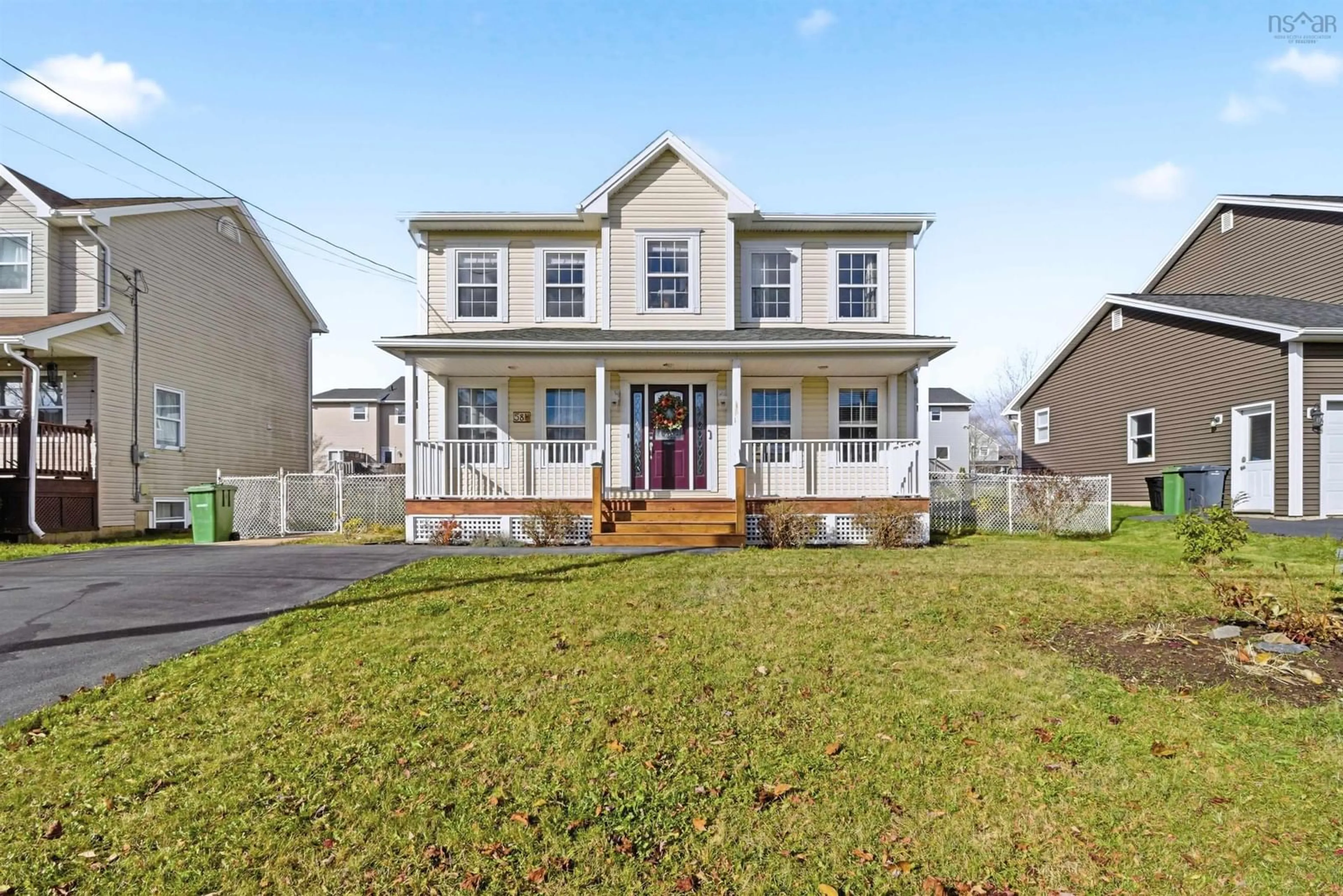 Home with vinyl exterior material, street for 58 Pearl Dr, Cole Harbour Nova Scotia B2V 2T7