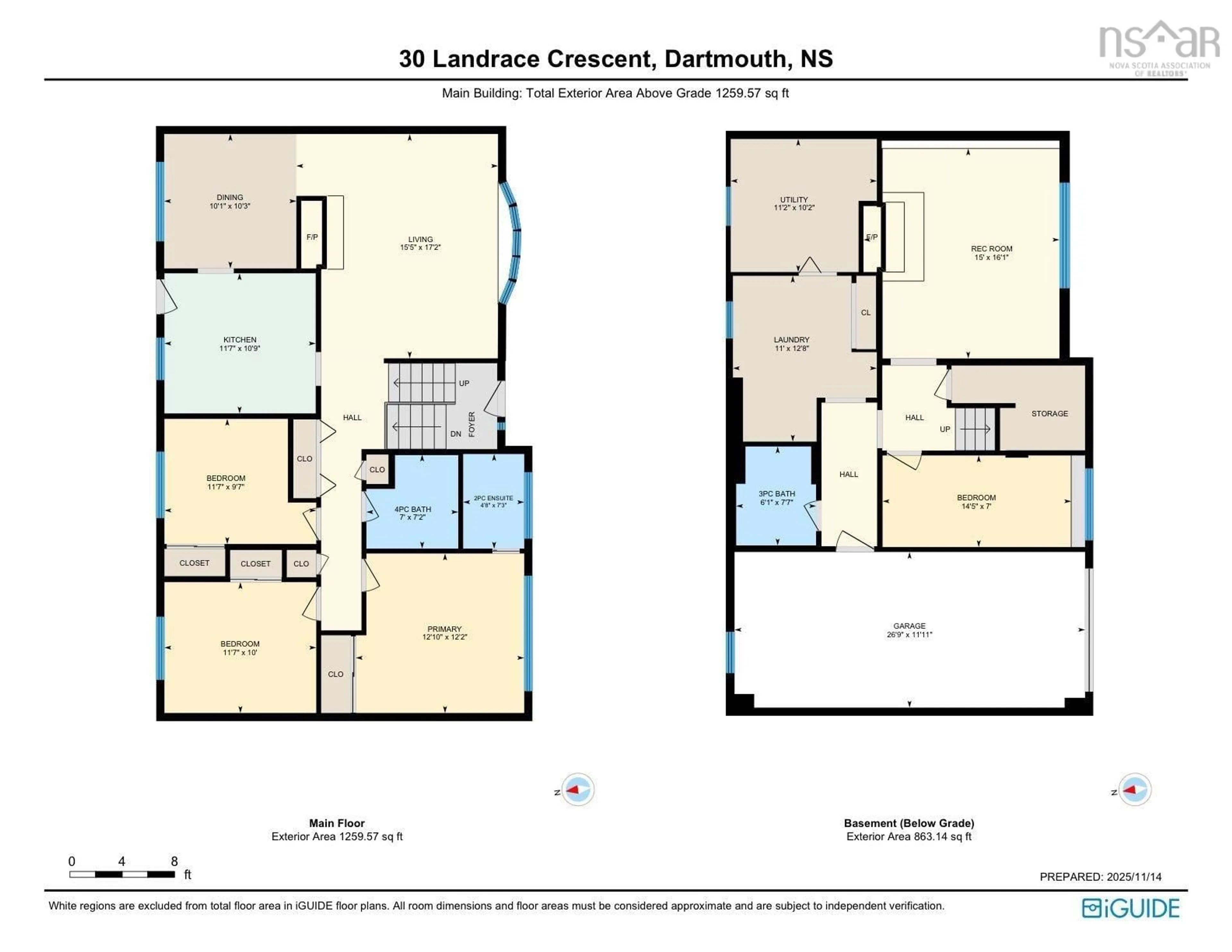 Floor plan for 30 Landrace Cres, Dartmouth Nova Scotia B2W 2P9