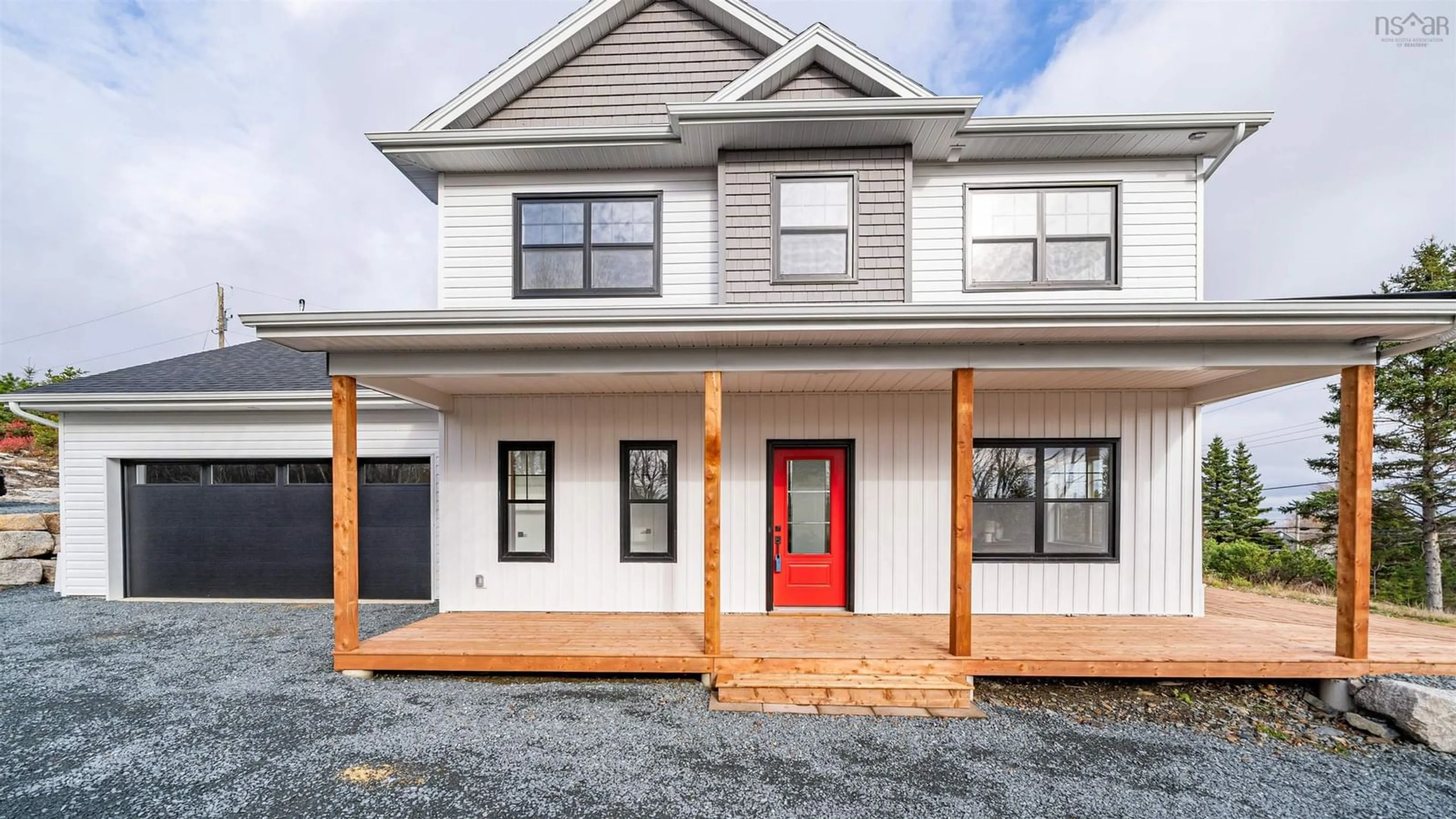 Home with vinyl exterior material, street for 753 Ketch Harbour Rd, Portuguese Cove Nova Scotia B3V 1K2