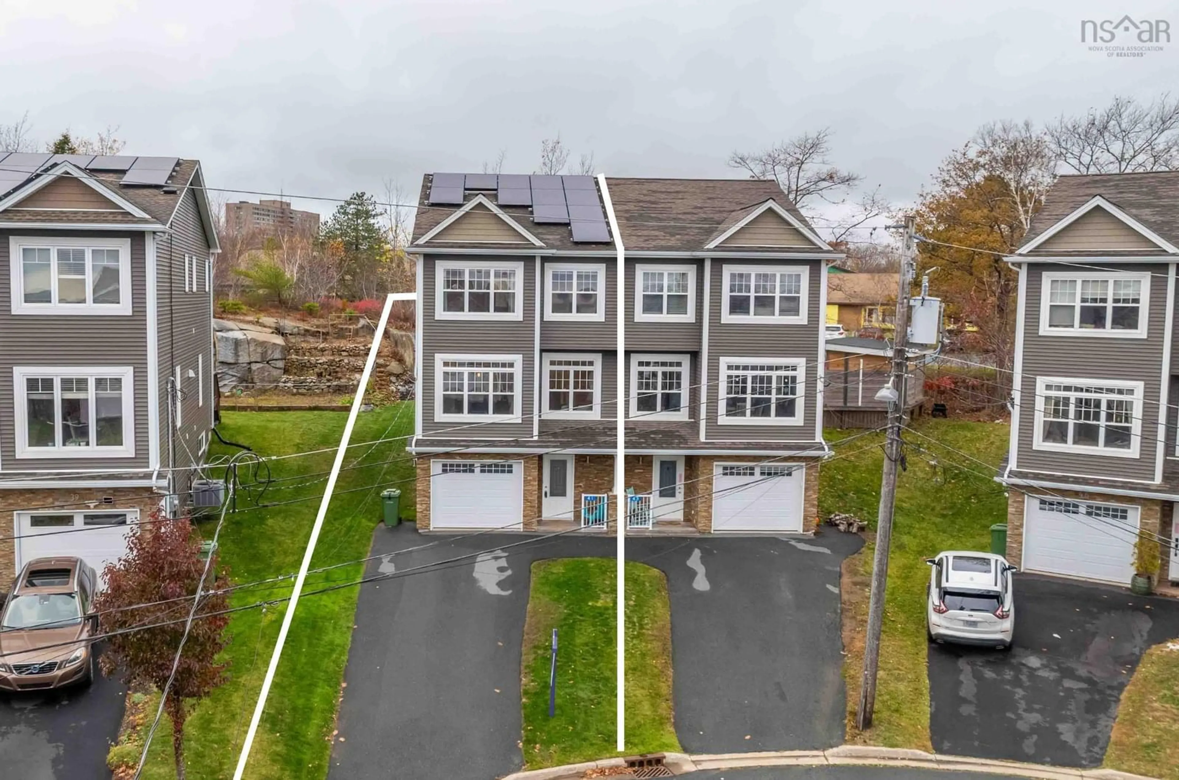 A pic from outside/outdoor area/front of a property/back of a property/a pic from drone, street for 41 Eastview Dr, Fleming Heights Nova Scotia B3P 1E6