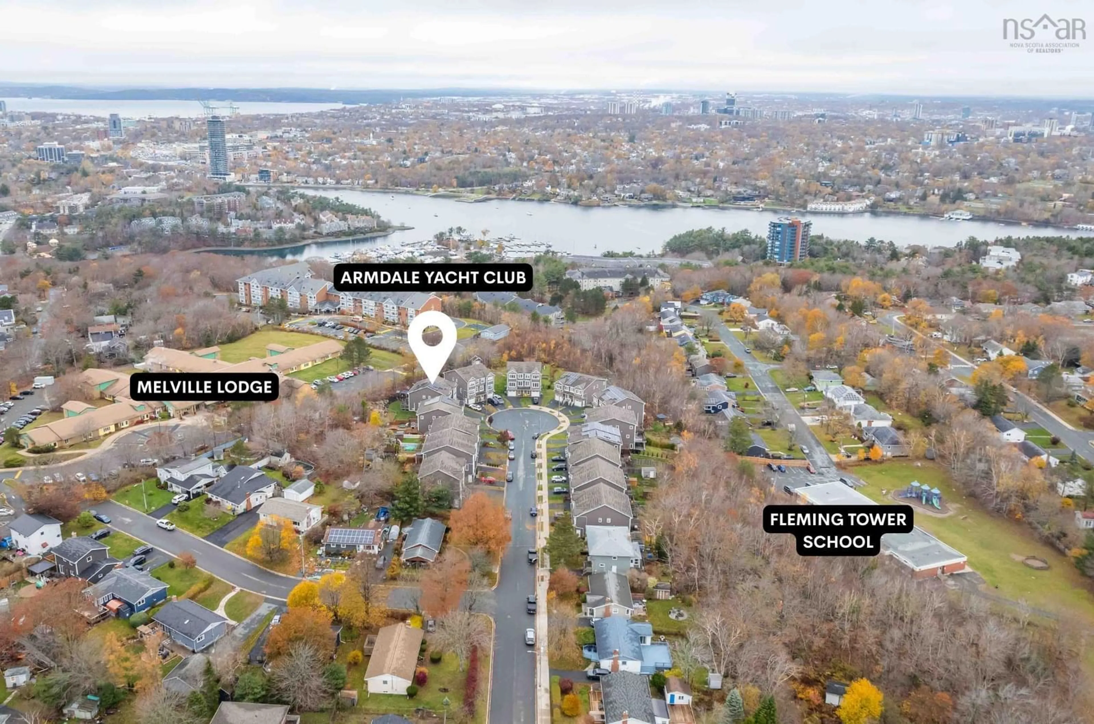 A pic from outside/outdoor area/front of a property/back of a property/a pic from drone, water/lake/river/ocean view for 41 Eastview Dr, Fleming Heights Nova Scotia B3P 1E6