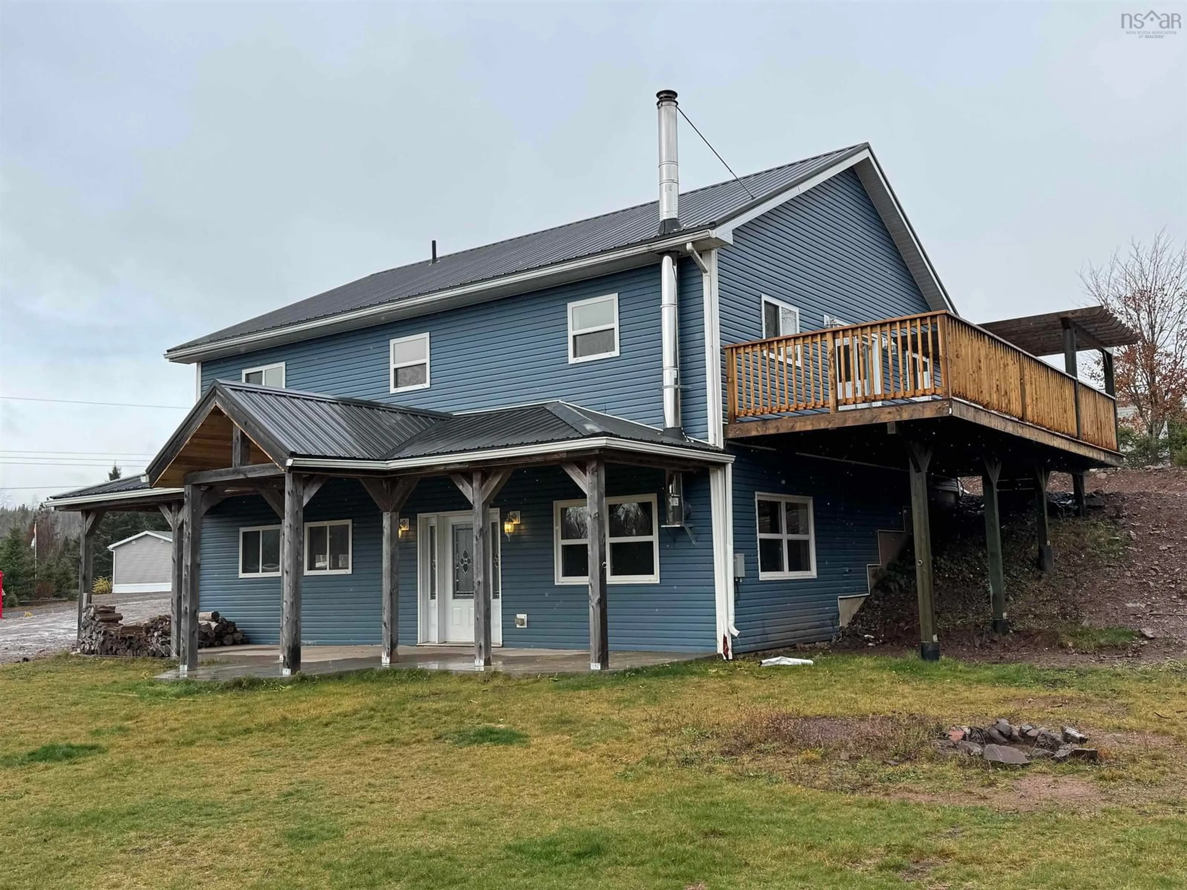 A pic from outside/outdoor area/front of a property/back of a property/a pic from drone, building for 73 Mary Etta Dr, Upper North River Nova Scotia B6L 6L5