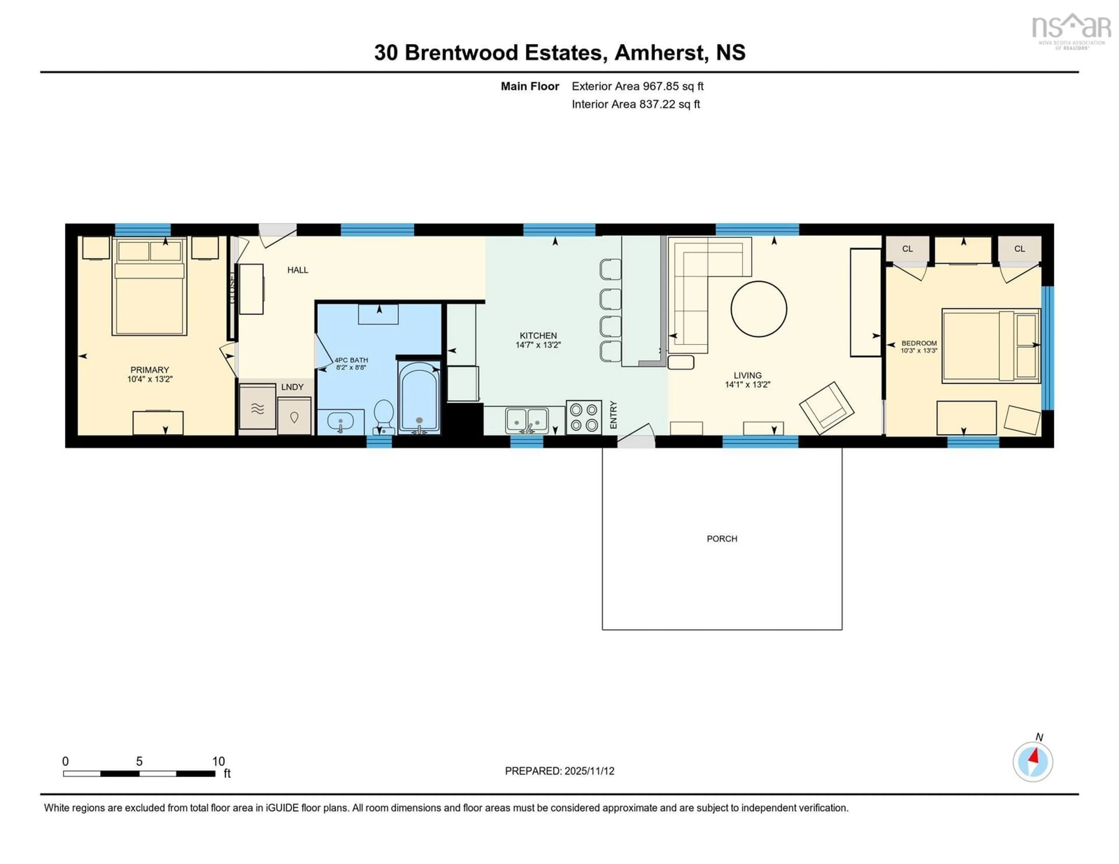 Floor plan for 30 Brentwood Estate, Amherst Nova Scotia B4H 4G6