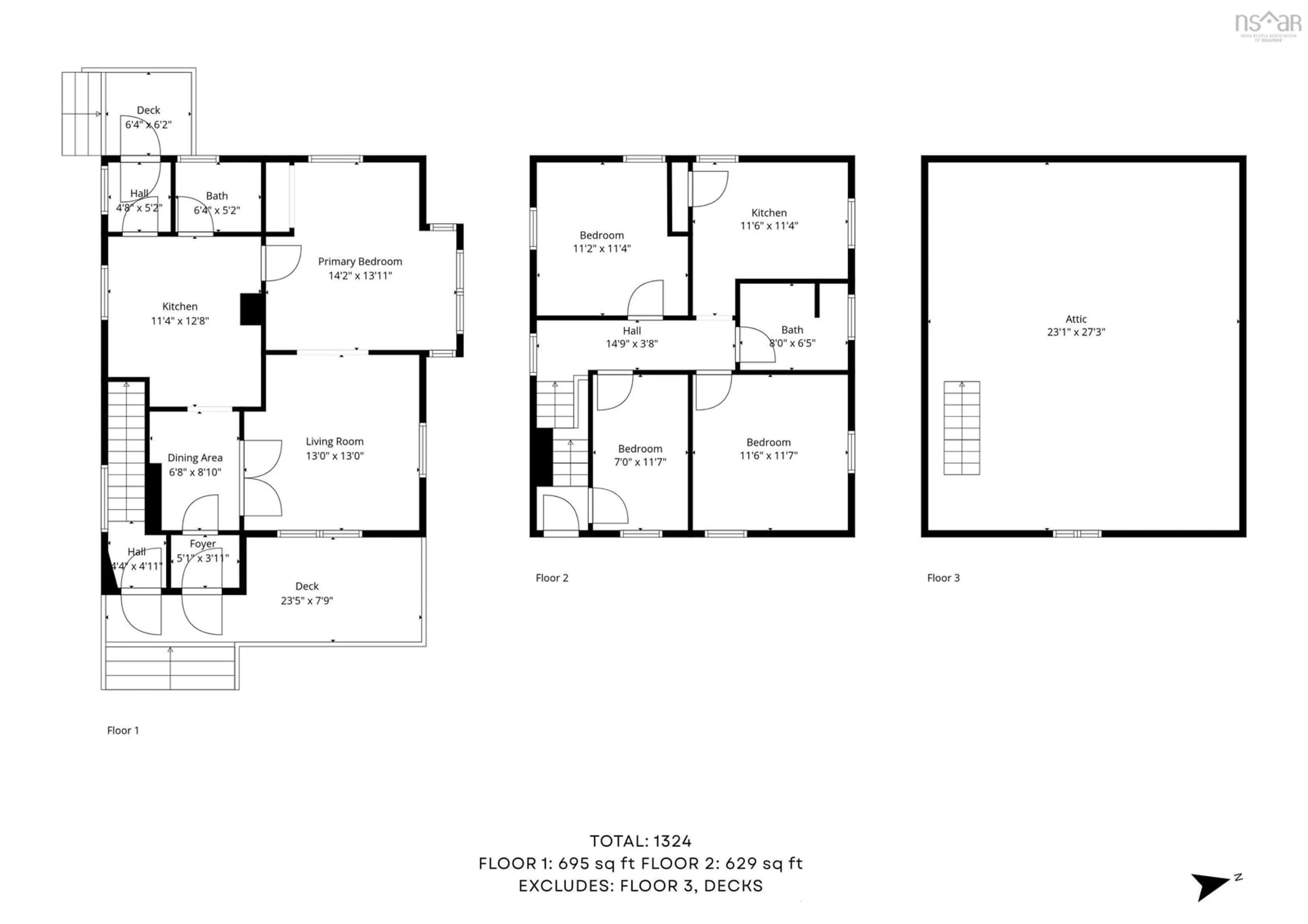 Floor plan for 217-219 Albert St, New Glasgow Nova Scotia B2H 3V6