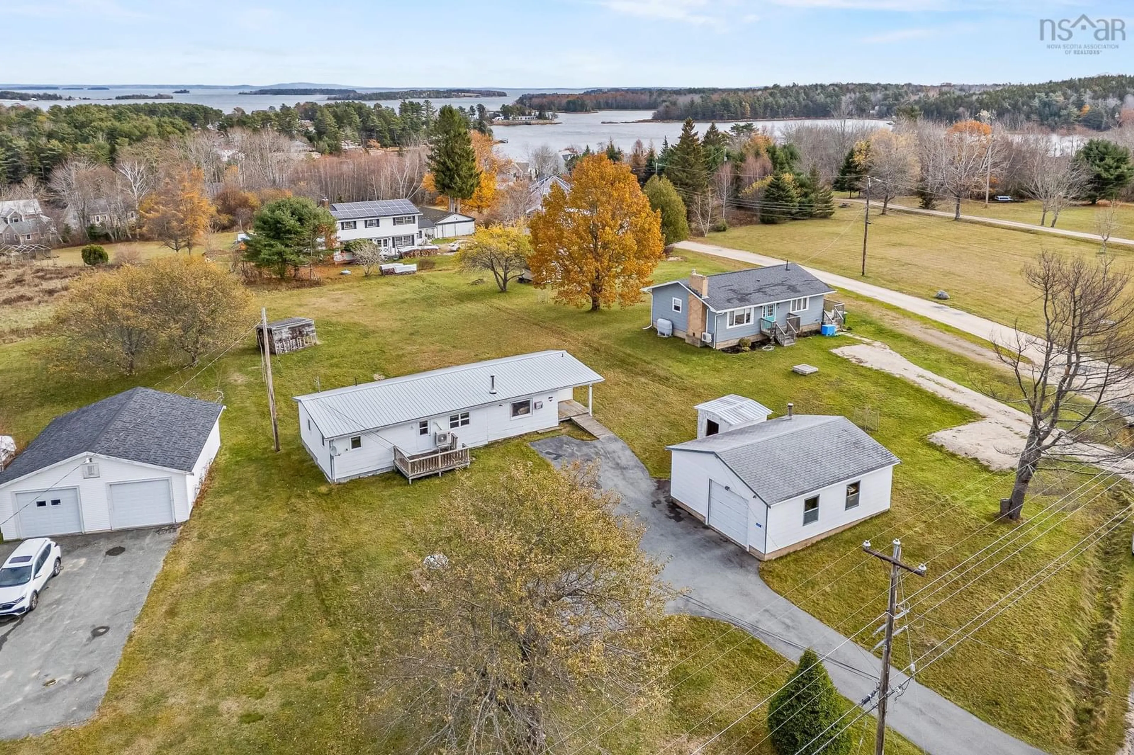 A pic from outside/outdoor area/front of a property/back of a property/a pic from drone, water/lake/river/ocean view for 7 Hiltz Hill Rd, Martins River Nova Scotia B0J 2E0