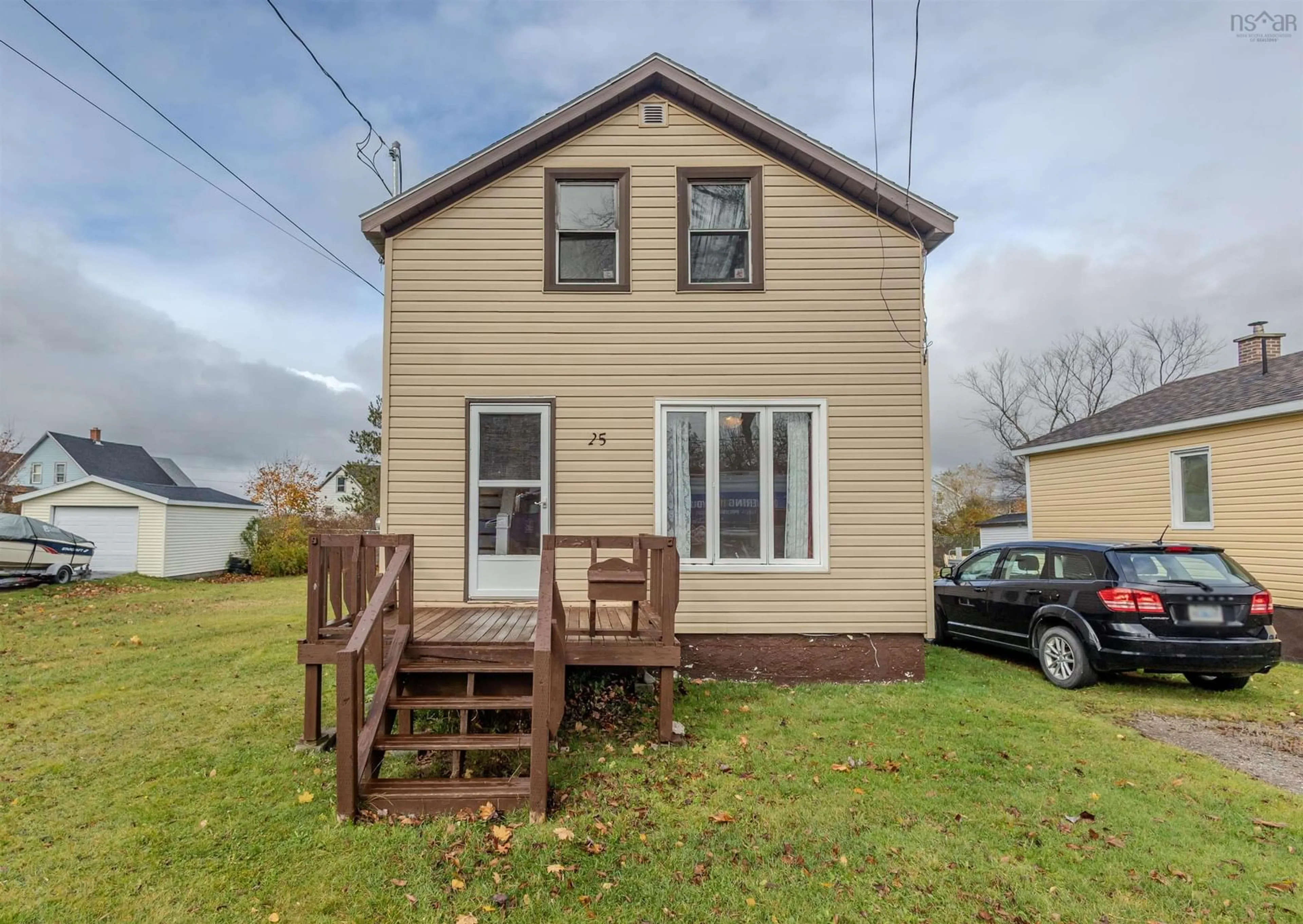 Home with vinyl exterior material, street for 25 Matilda St, Sydney Nova Scotia B1N 2T3