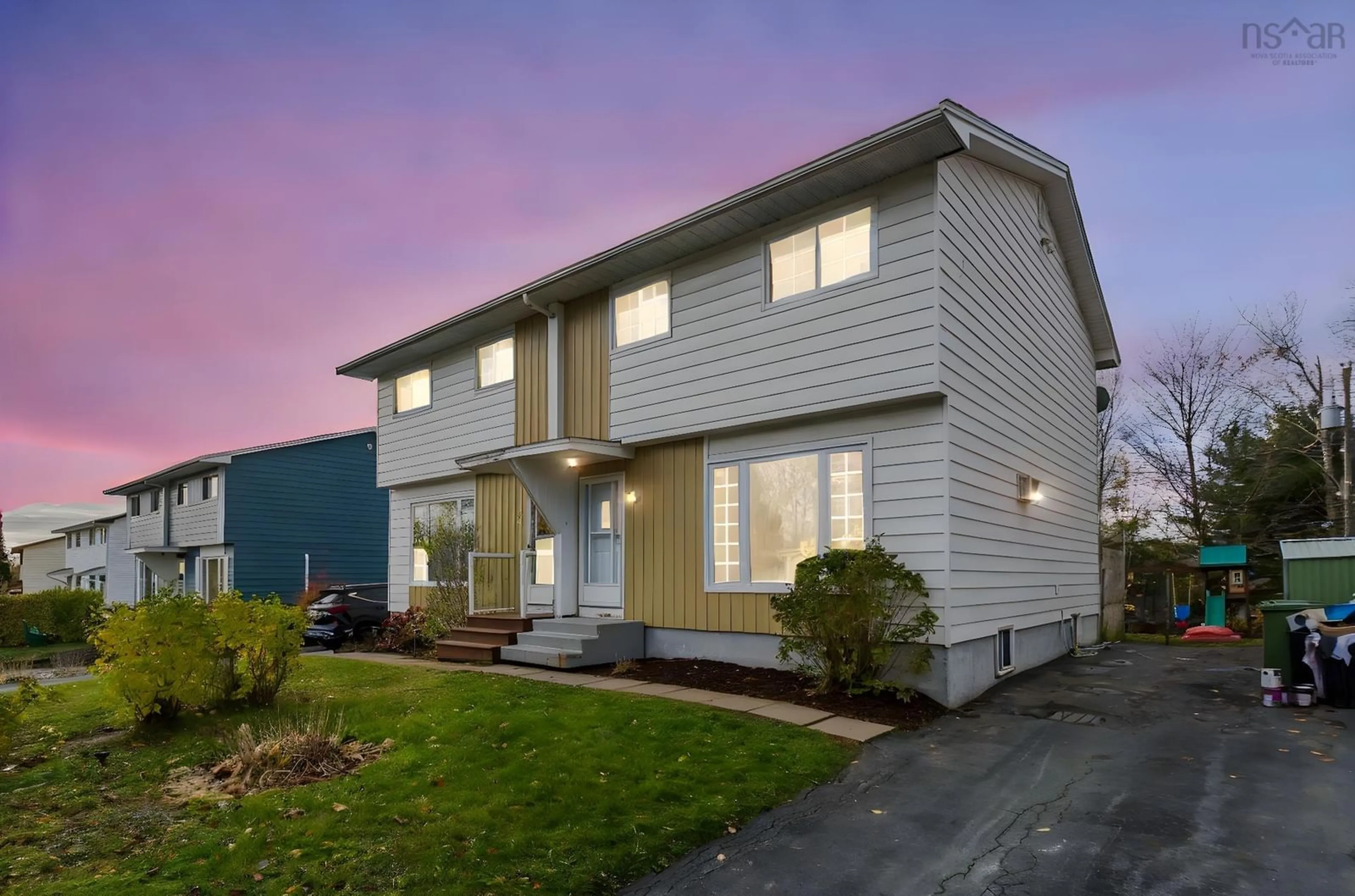 Home with vinyl exterior material, street for 23 Nordic Cres, Lower Sackville Nova Scotia B4C 2E4