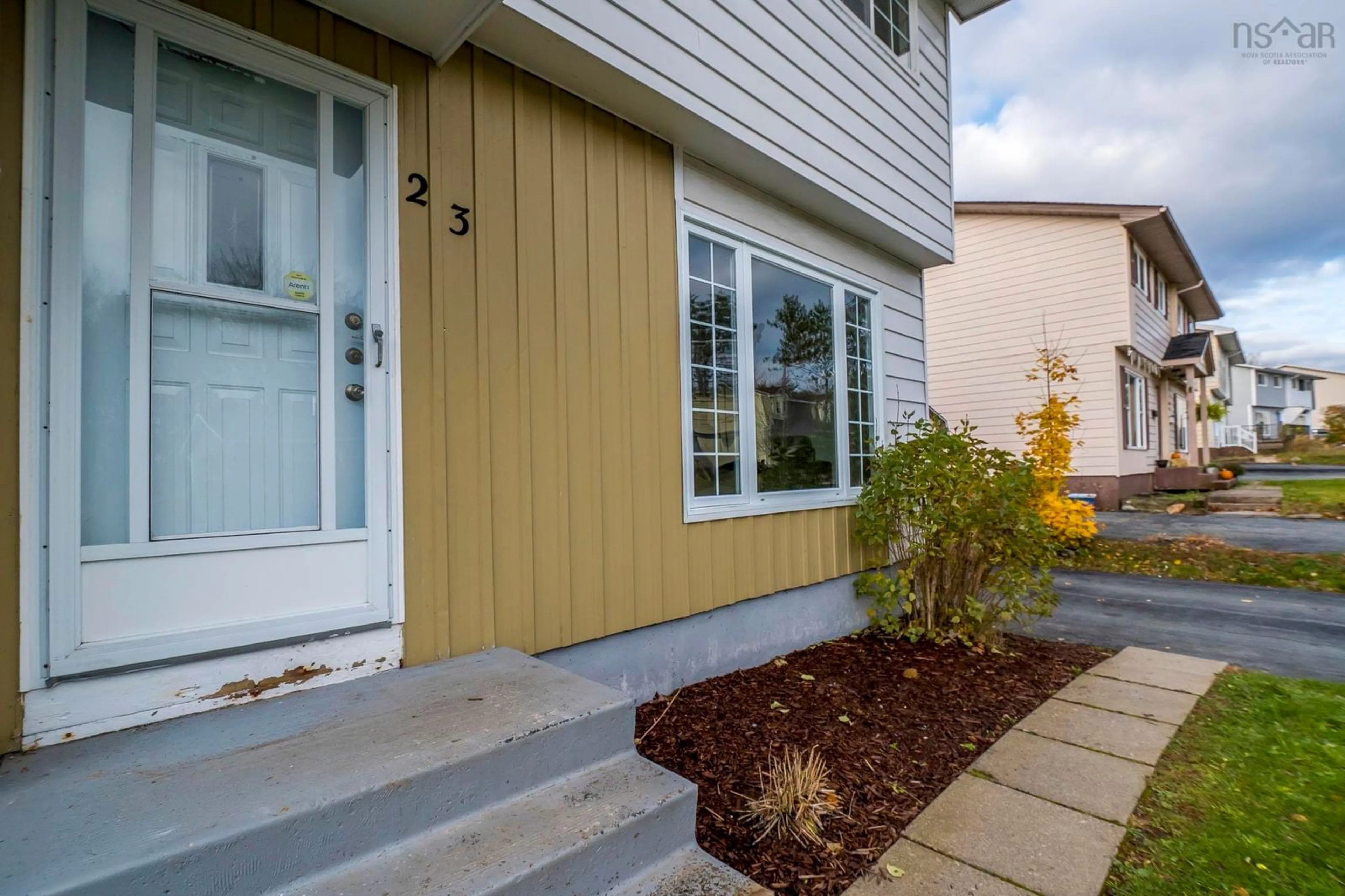 Home with vinyl exterior material, street for 23 Nordic Cres, Lower Sackville Nova Scotia B4C 2E4