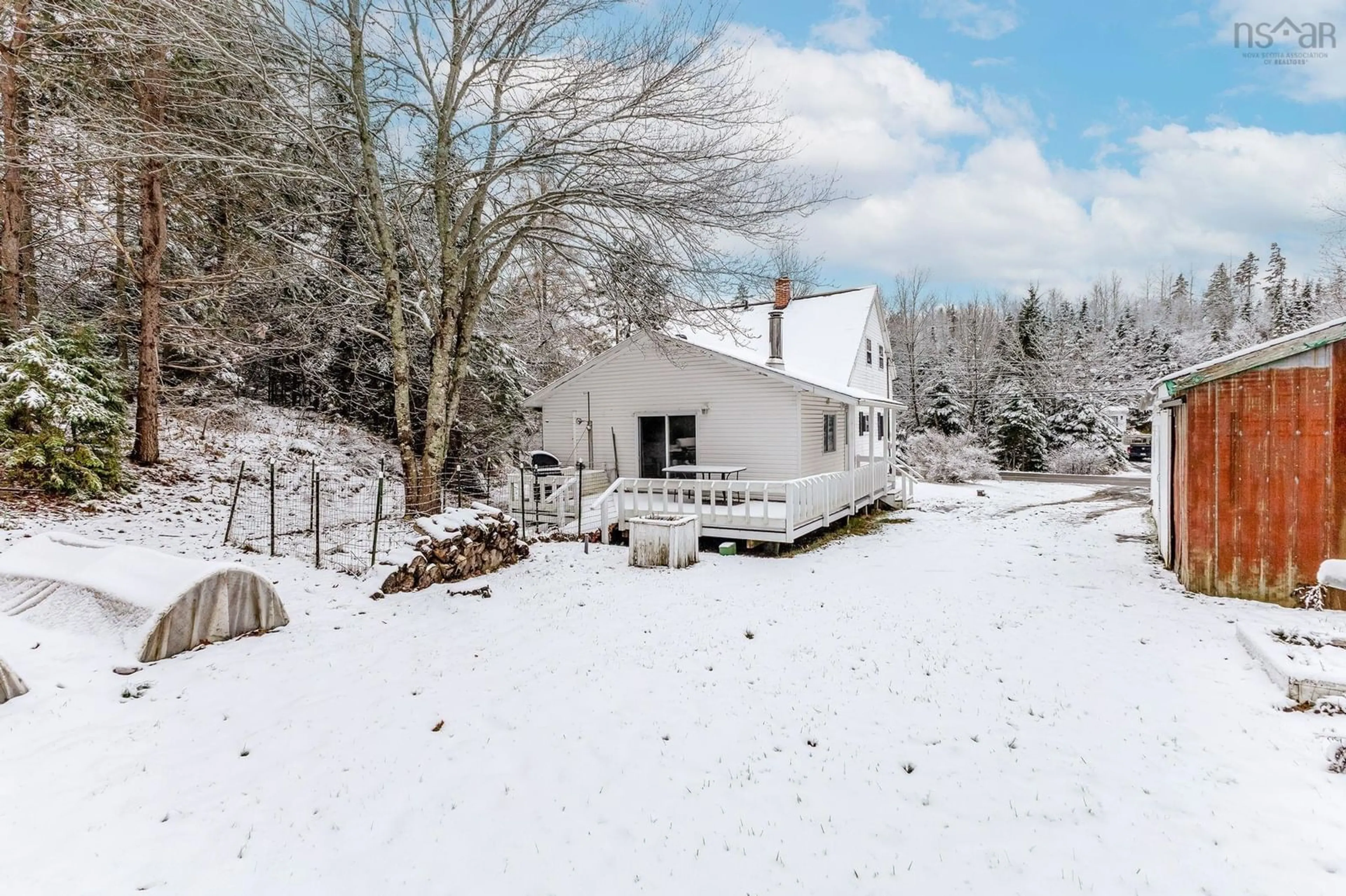A pic from outside/outdoor area/front of a property/back of a property/a pic from drone, unknown for 83 Valleydale Rd, Murray Siding Nova Scotia B6L 4M3