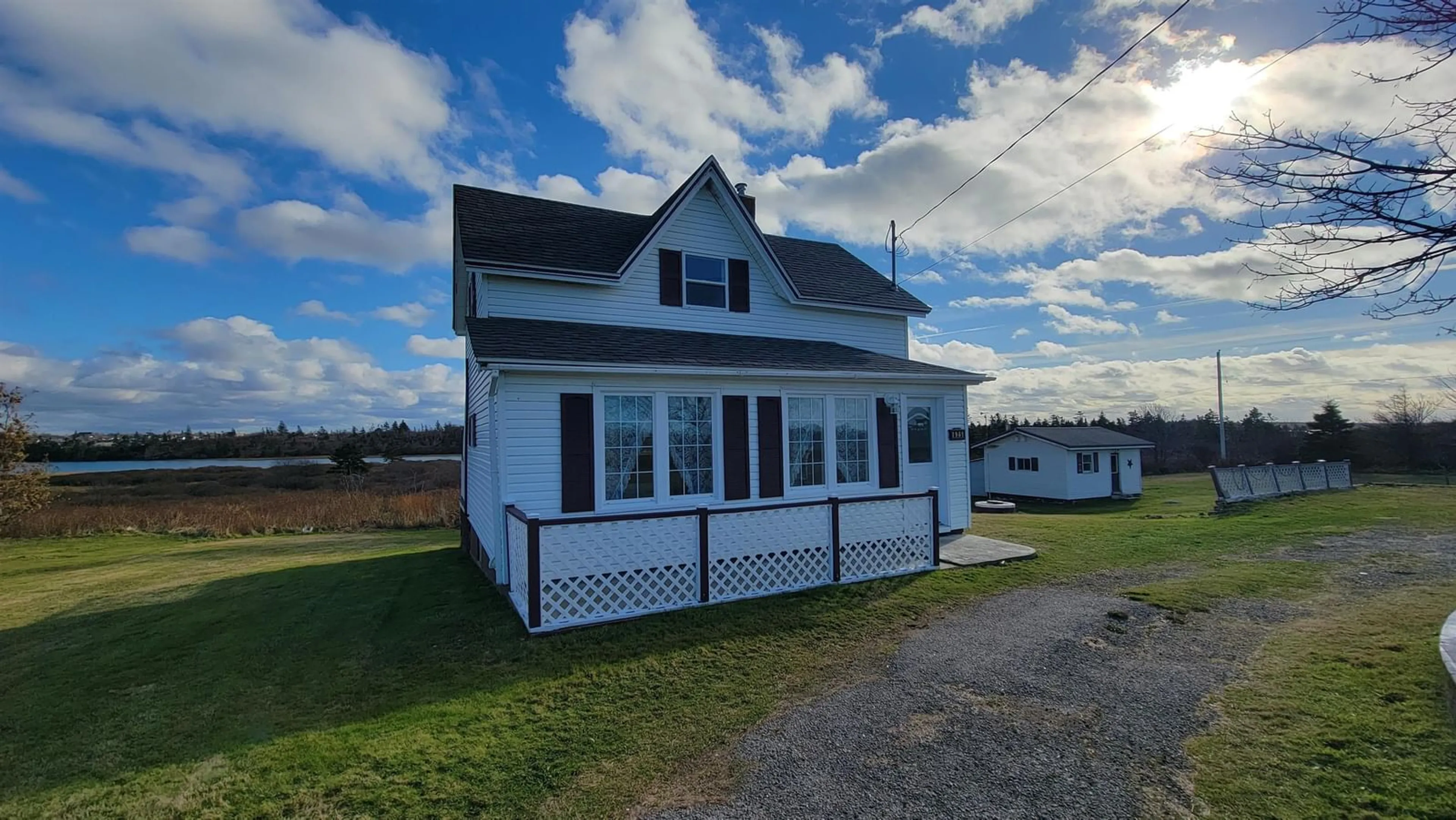 A pic from outside/outdoor area/front of a property/back of a property/a pic from drone, water/lake/river/ocean view for 625 Highway 304, Overton Nova Scotia B5A 5G6