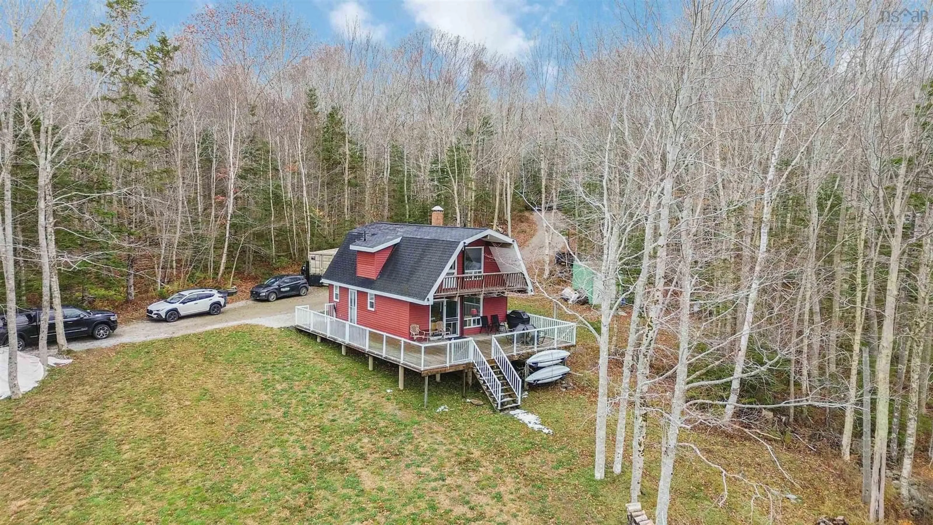 A pic from outside/outdoor area/front of a property/back of a property/a pic from drone, unknown for 17 Hardwood Lane South Branch, Forest Glen Nova Scotia B5A 5R1