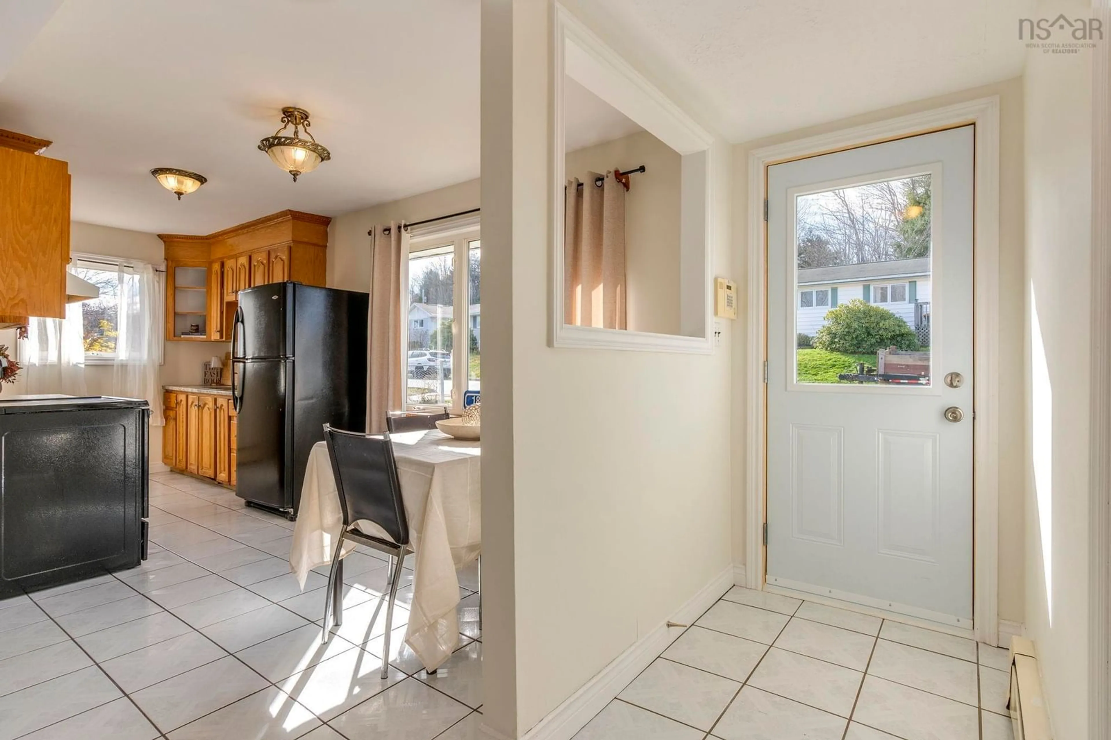 Open concept kitchen, ceramic/tile floor for 185 Aspen Cres, Lower Sackville Nova Scotia B4C 1E2