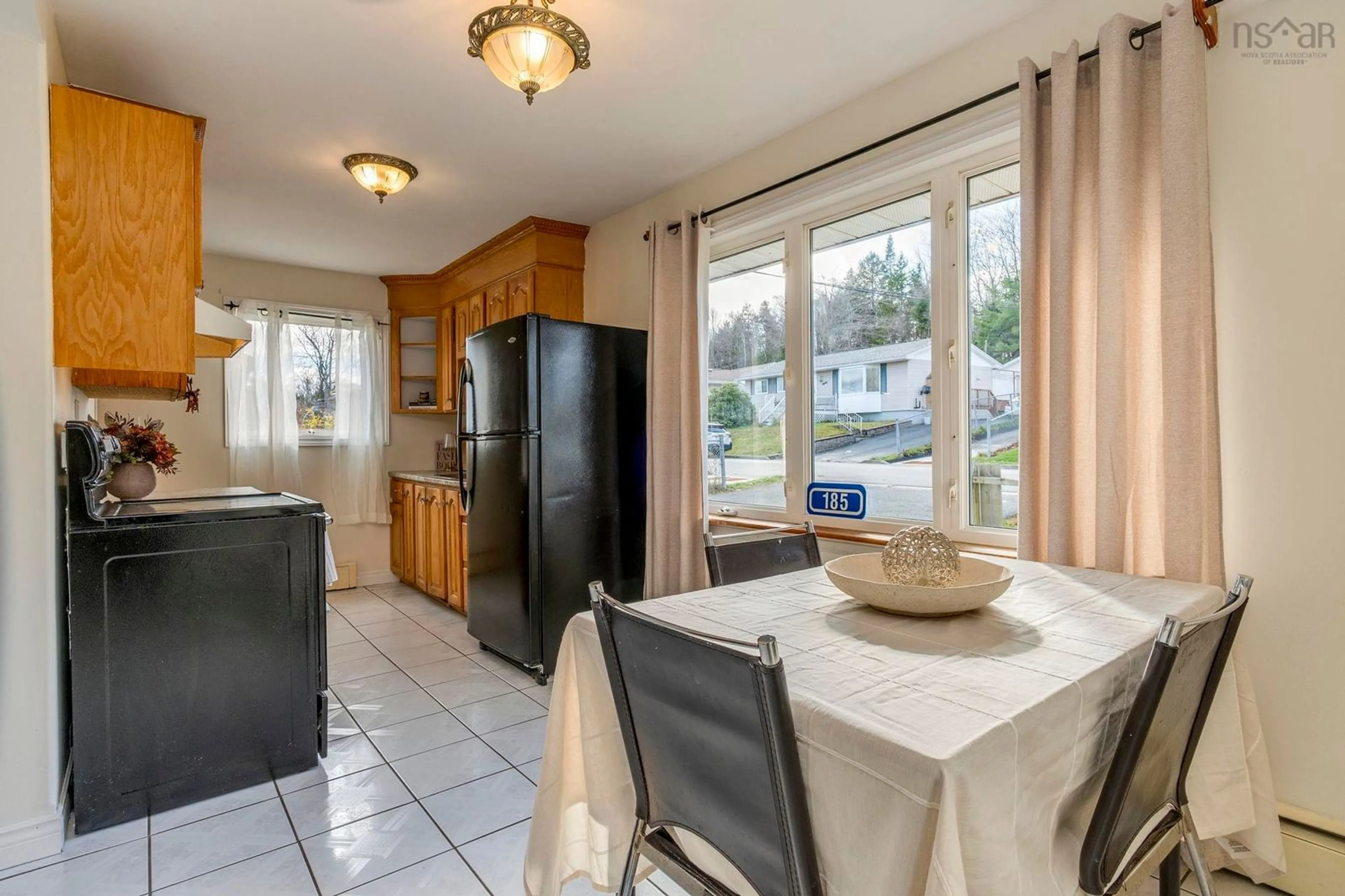 Open concept kitchen, ceramic/tile floor for 185 Aspen Cres, Lower Sackville Nova Scotia B4C 1E2