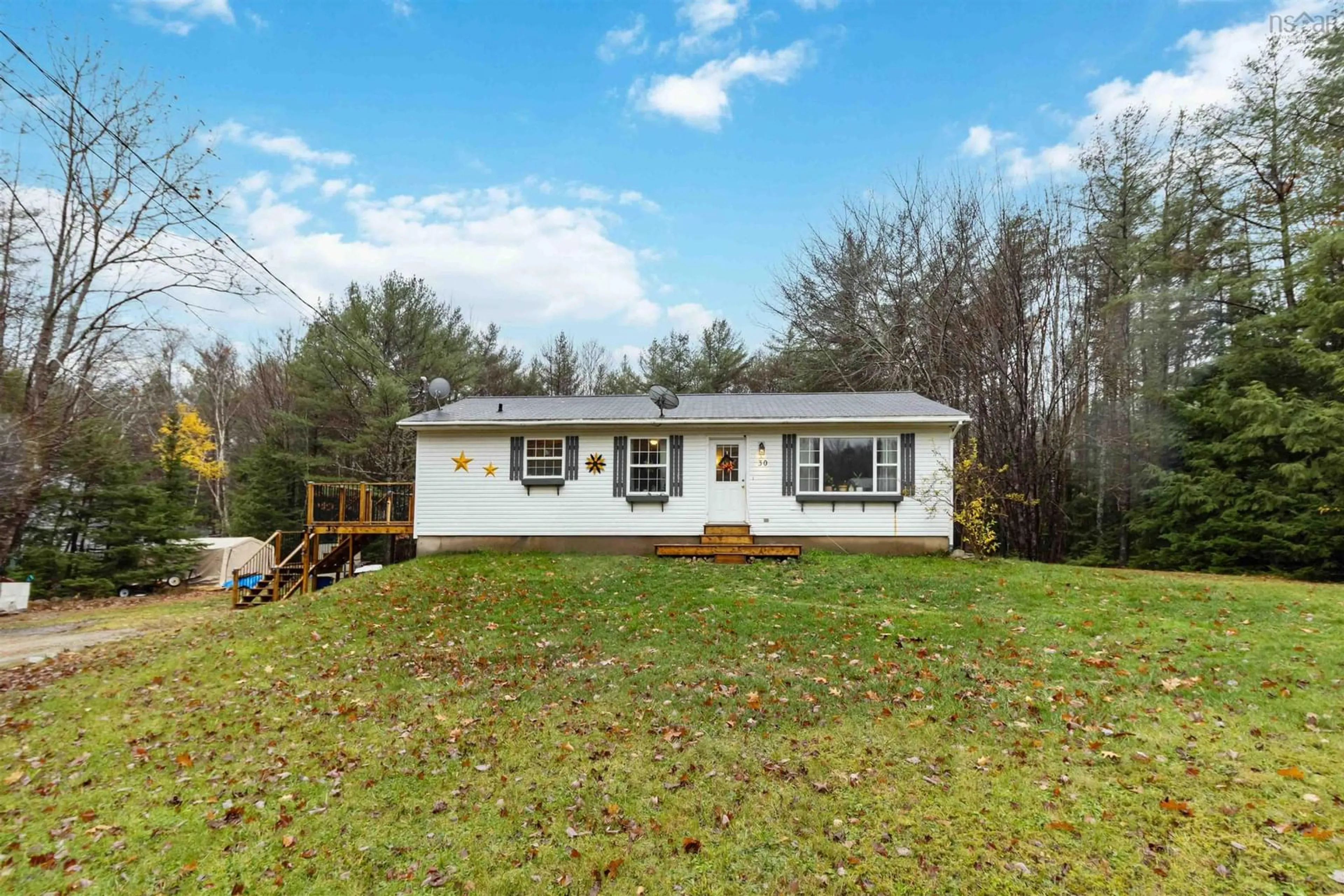 A pic from outside/outdoor area/front of a property/back of a property/a pic from drone, water/lake/river/ocean view for 30 Heather Ave, Dayspring Nova Scotia B4V 5S9