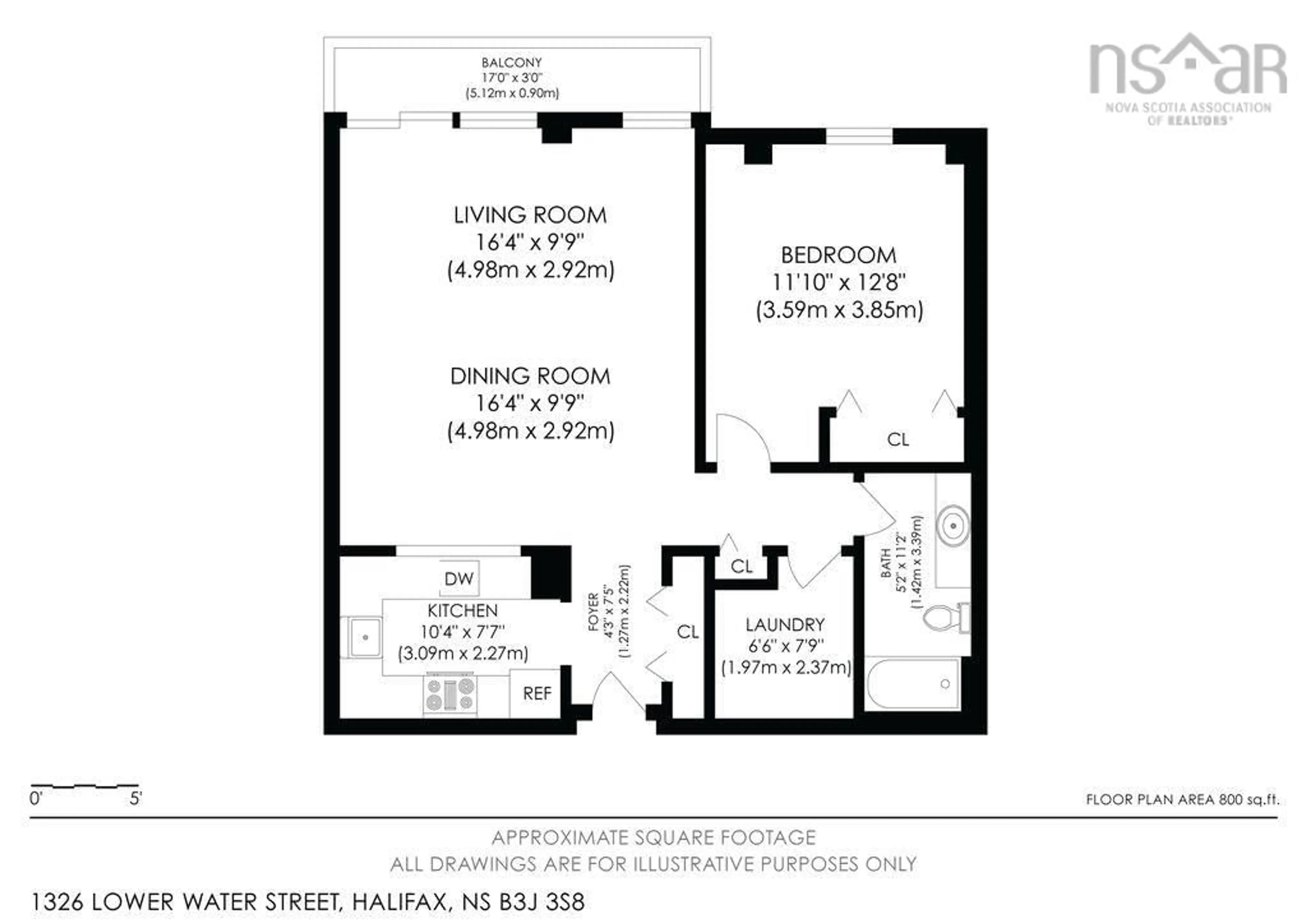 Floor plan for 1326 Lower Water St #708, Halifax Nova Scotia B3J 3R3