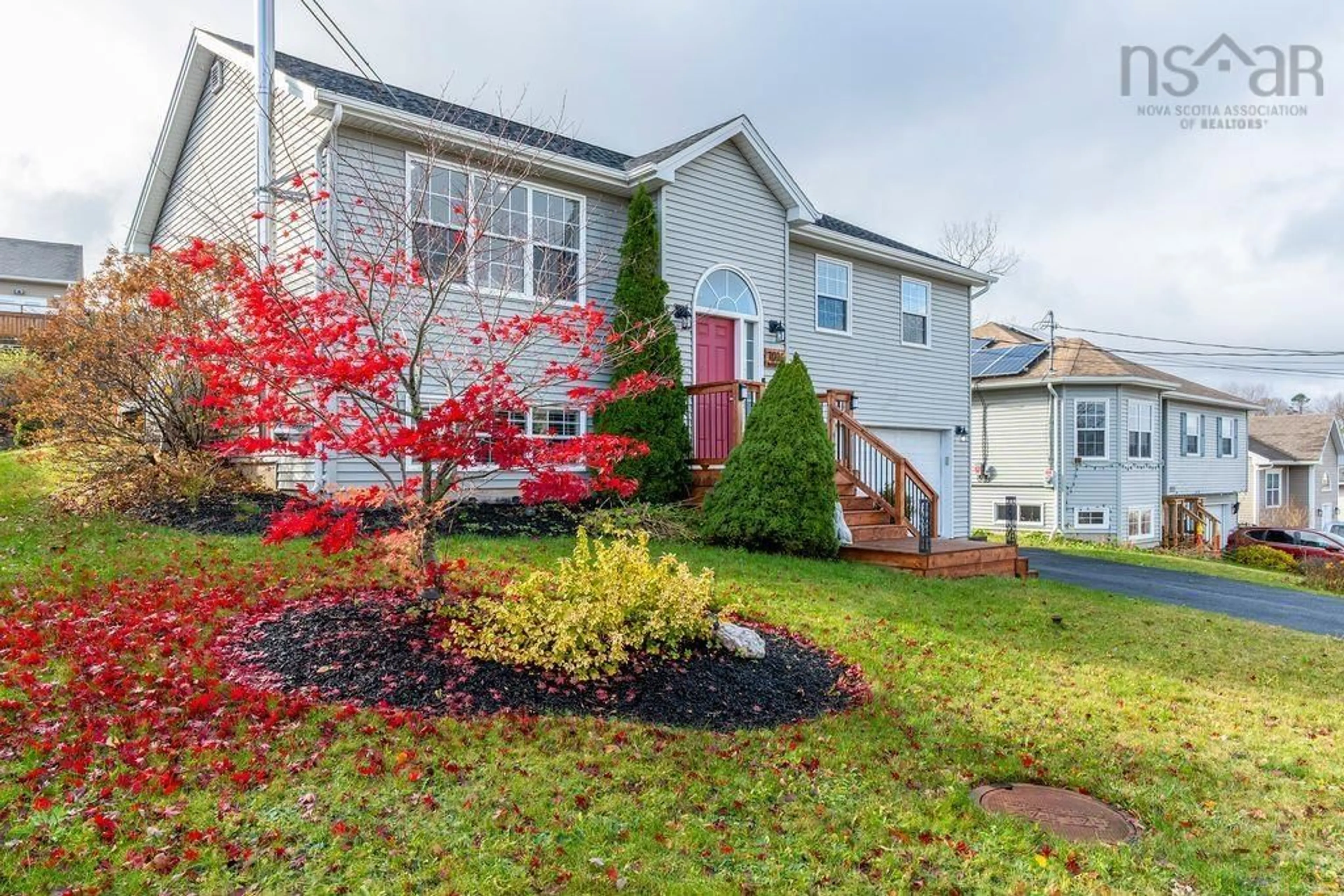 Home with vinyl exterior material, street for 1016 Old Sackville Rd, Road Nova Scotia B4E 3A6