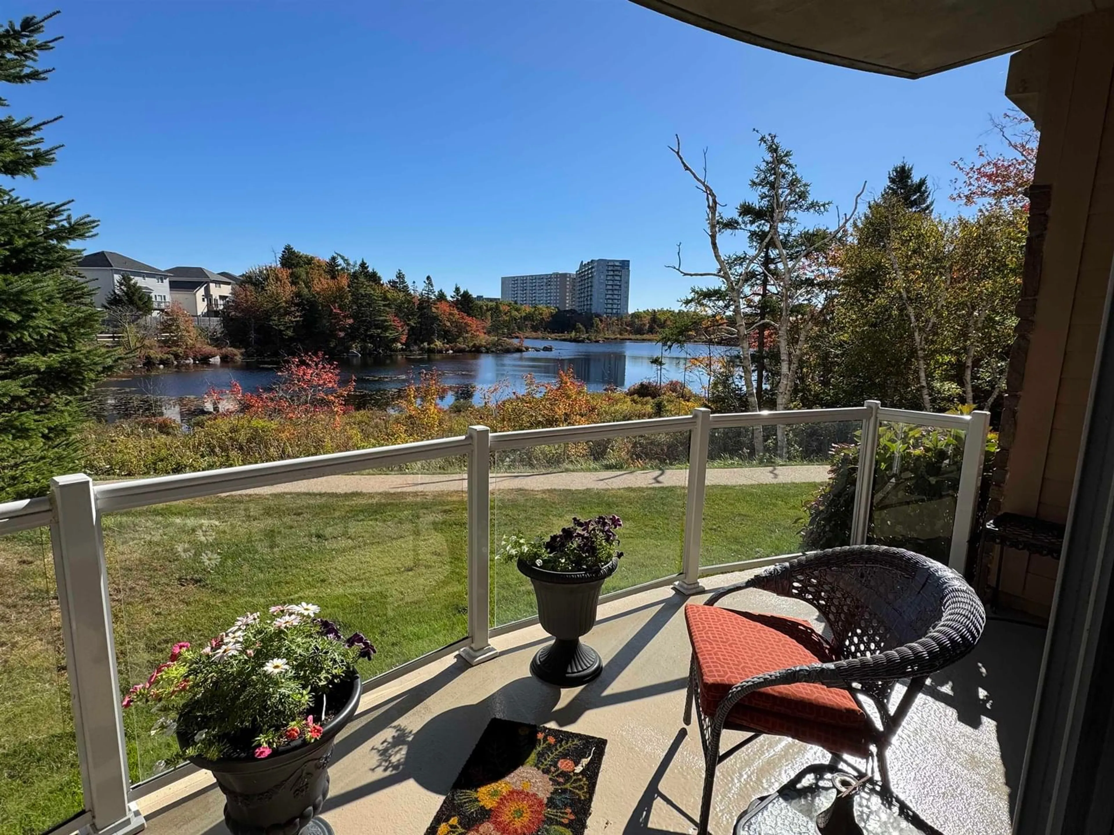 Patio, water/lake/river/ocean view for 202 Walter Havill Dr #102, Halifax Nova Scotia B3N 3M4