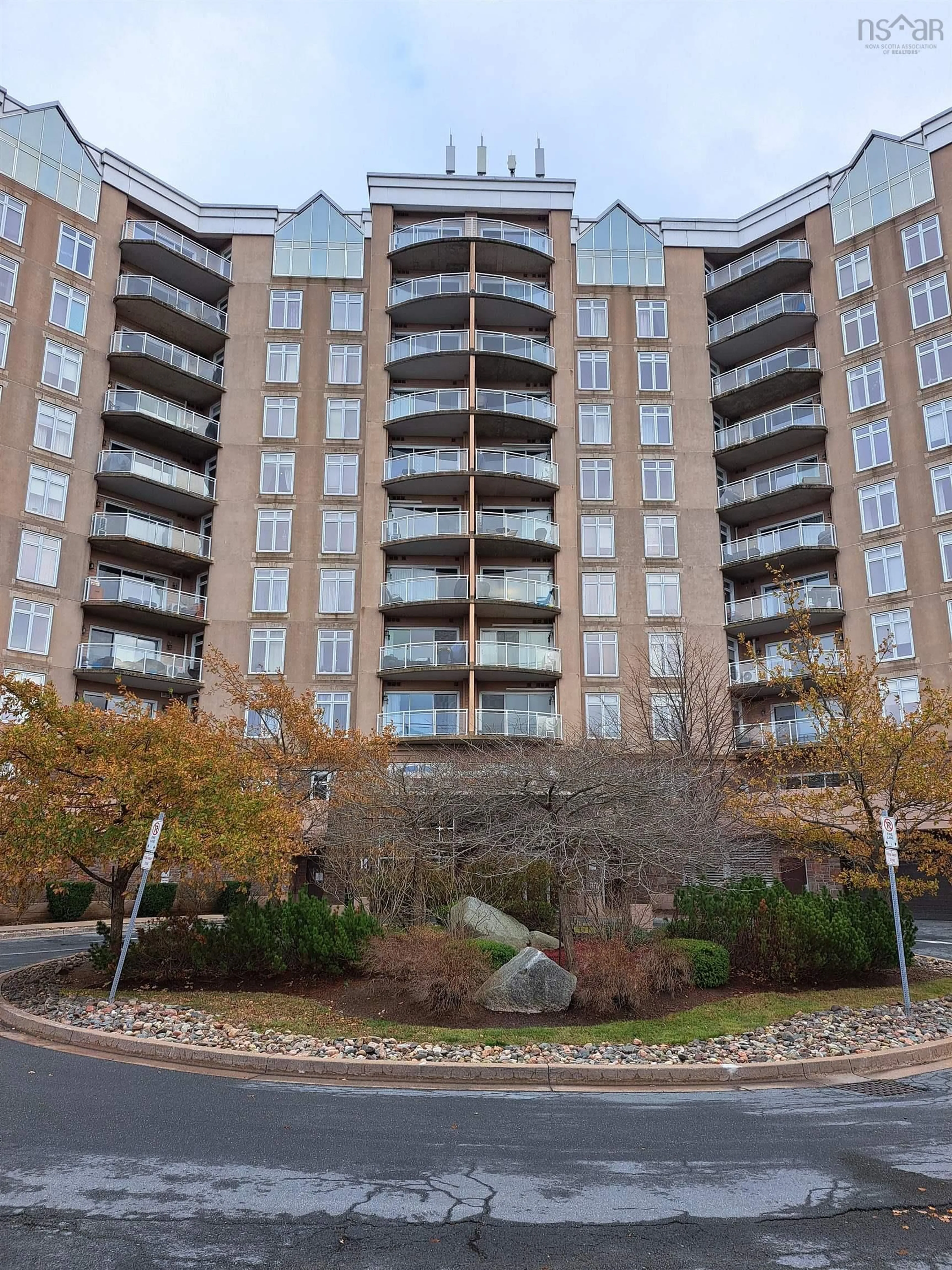 A pic from outside/outdoor area/front of a property/back of a property/a pic from drone, city buildings view from balcony for 202 Walter Havill Dr #102, Halifax Nova Scotia B3N 3M4