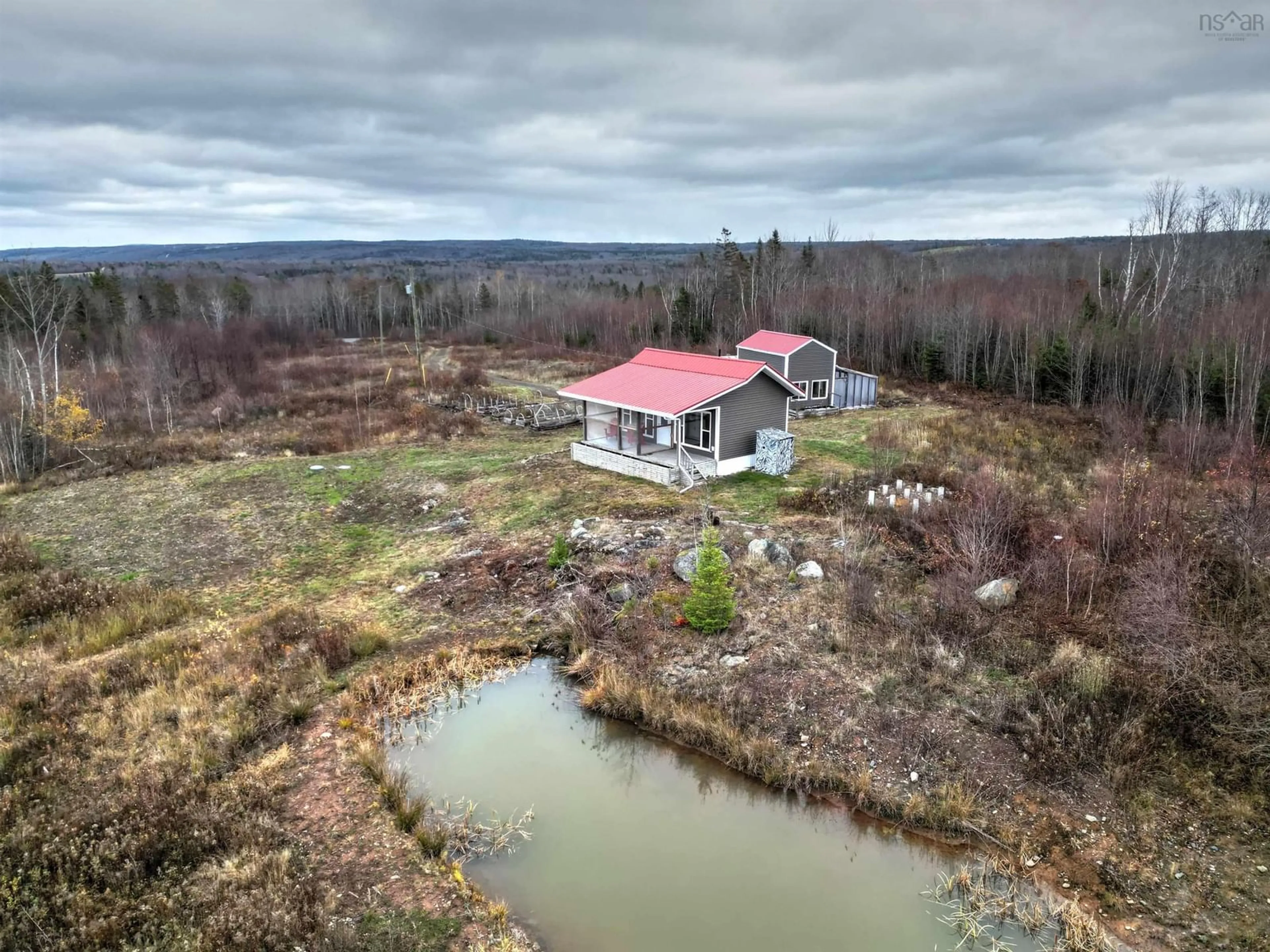 A pic from outside/outdoor area/front of a property/back of a property/a pic from drone, water/lake/river/ocean view for 255 Varner Mountain Rd, Nictaux South Nova Scotia B0S 1P0