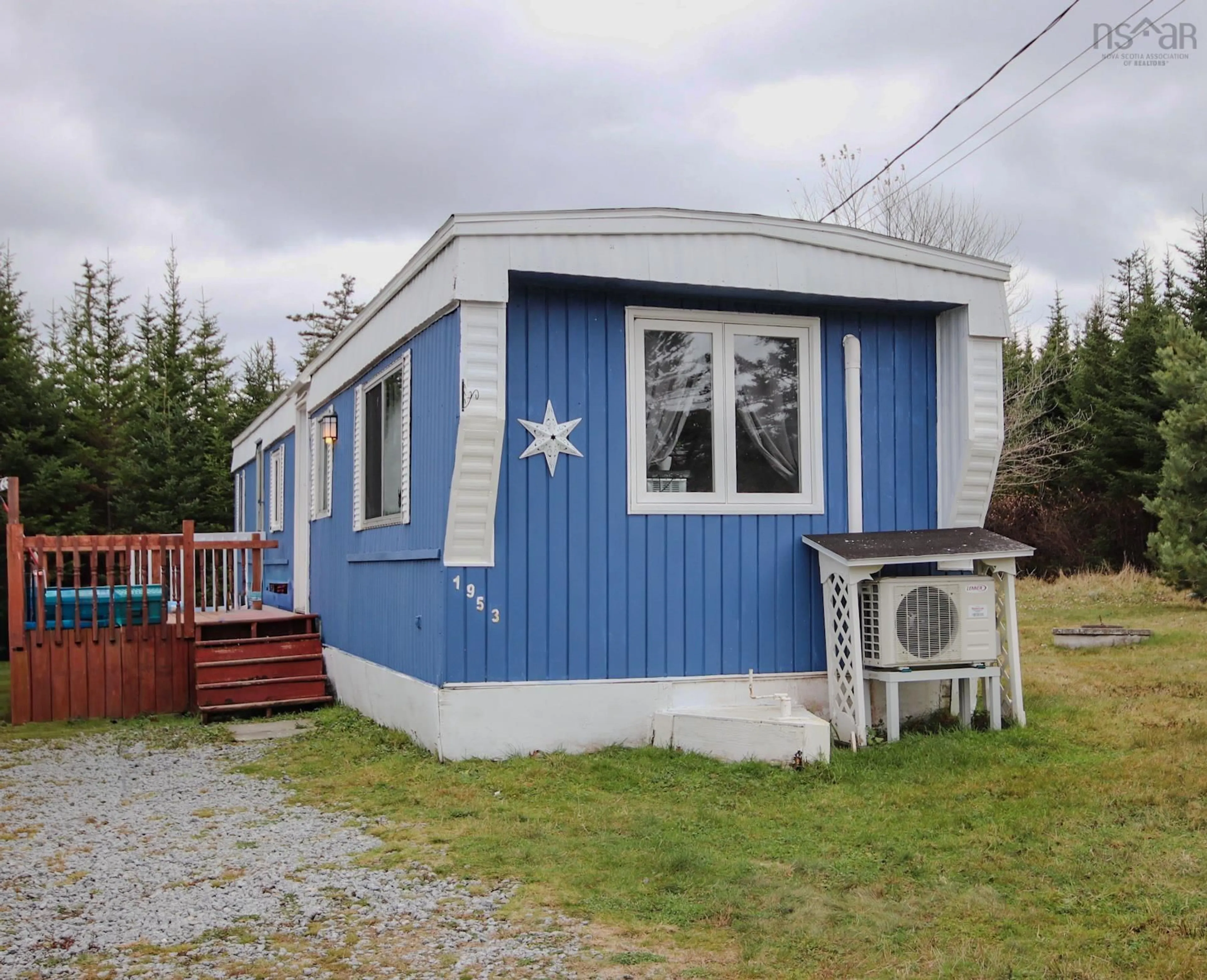 Home with vinyl exterior material, street for 1953 Stoney Island Rd, Centreville Nova Scotia B0W 2G0