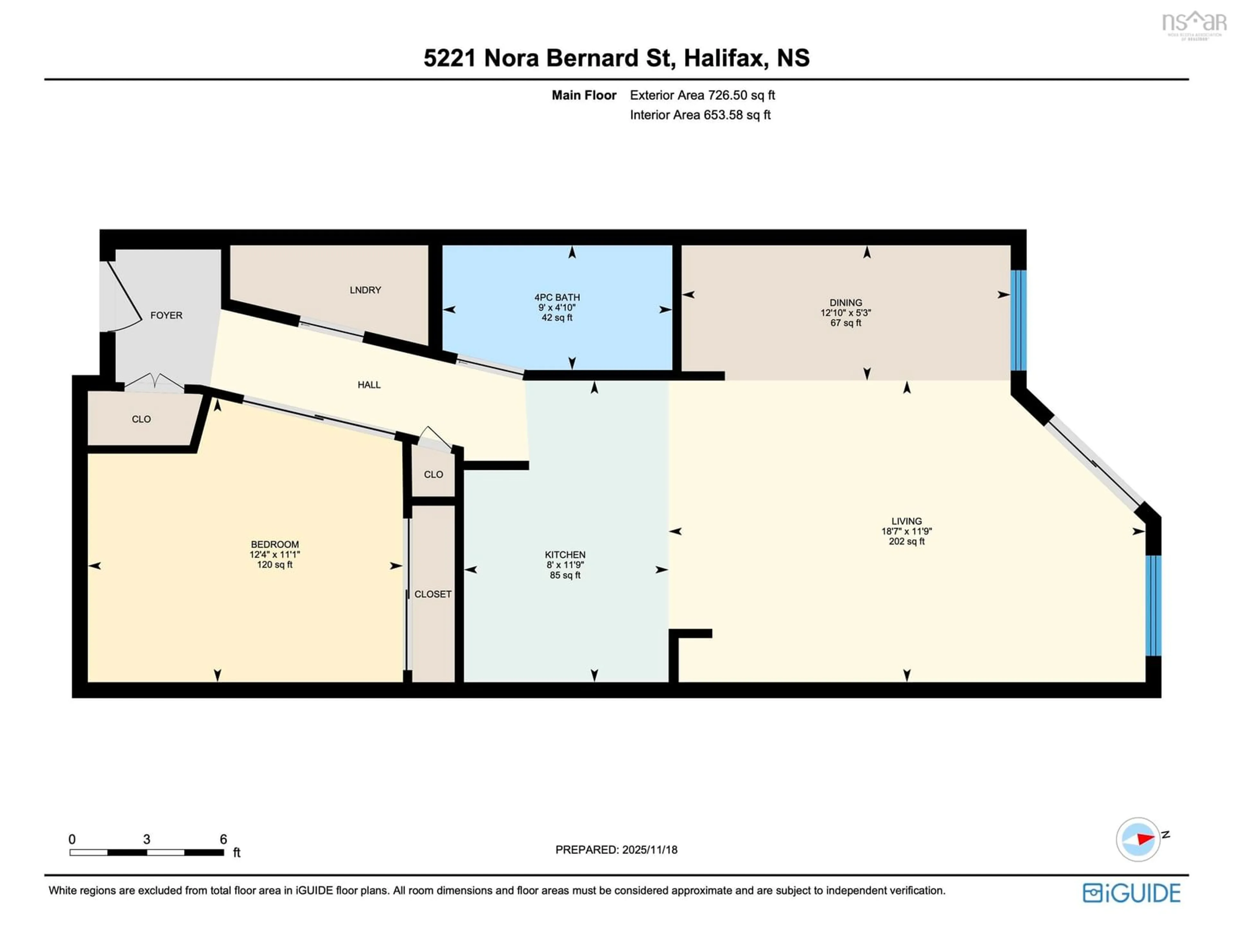 Floor plan for 5221 Nora Bernard St #406, Halifax Nova Scotia B3K 0B6