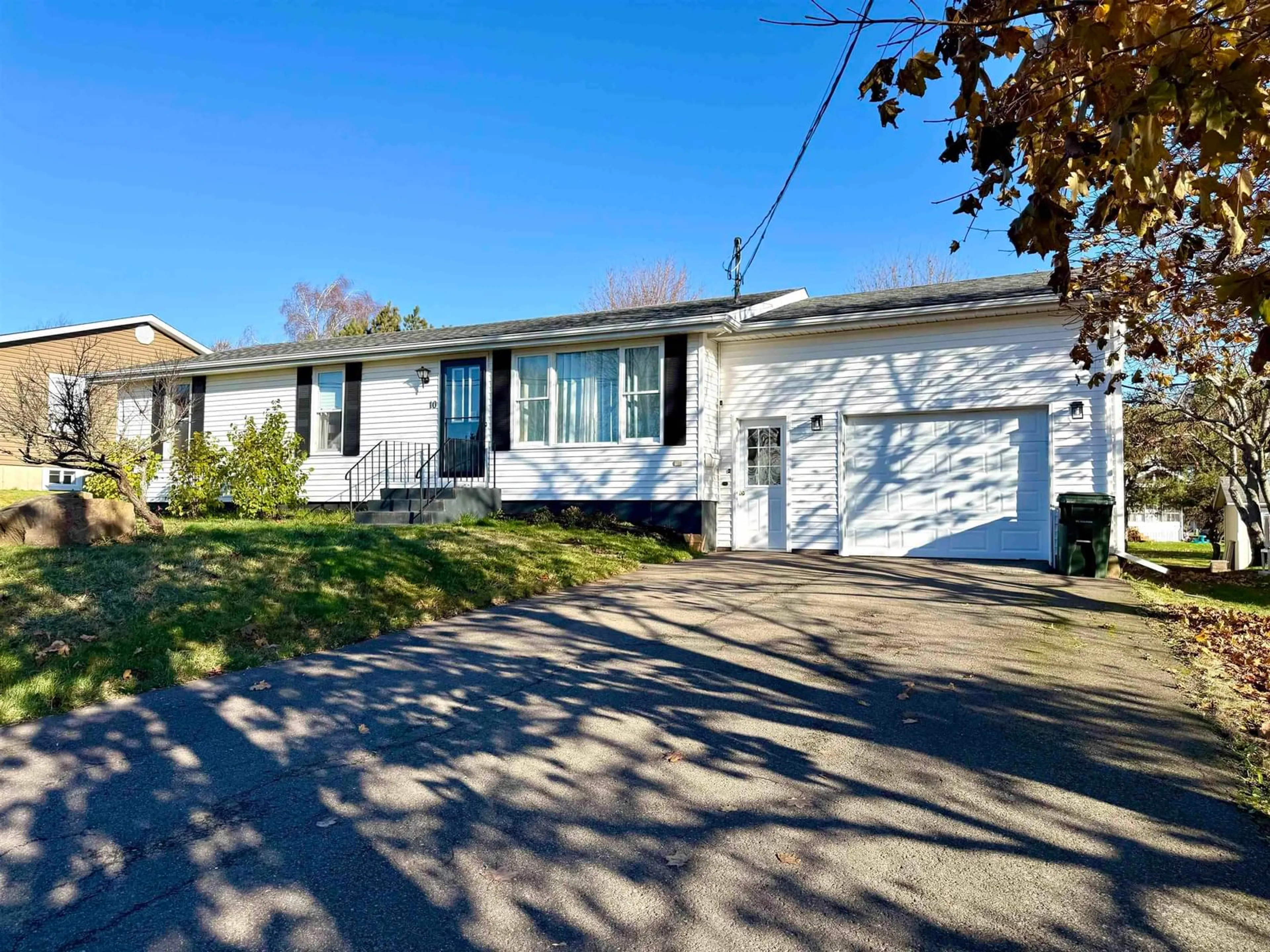 Home with vinyl exterior material, street for 10 Fletcher Dr, Amherst Nova Scotia B4H 4M4