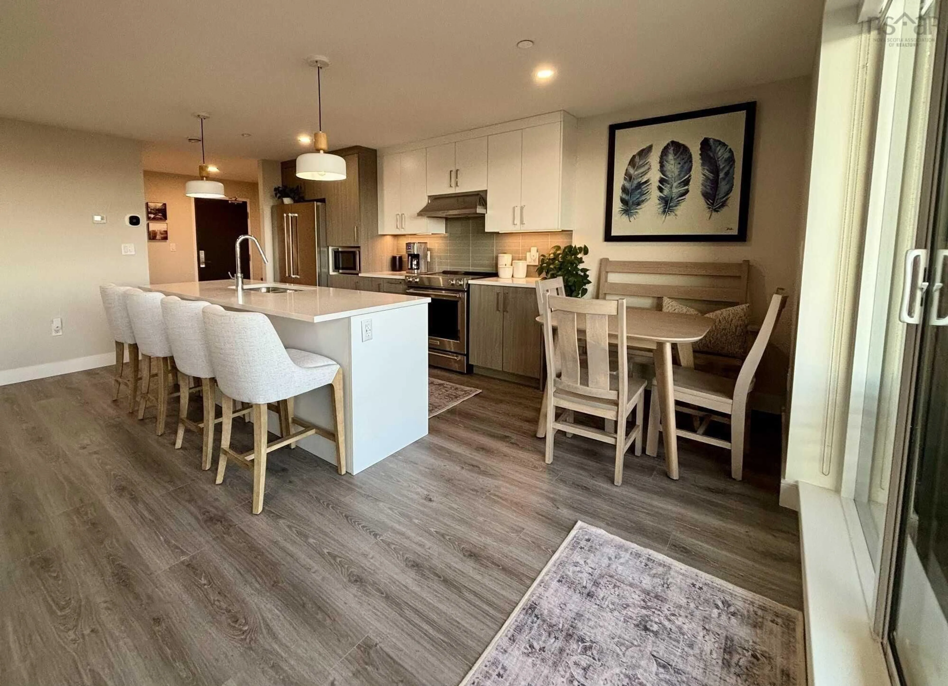 Open concept kitchen, wood/laminate floor for 72 Seapoint Rd #1006, Dartmouth Nova Scotia B3B 0K8