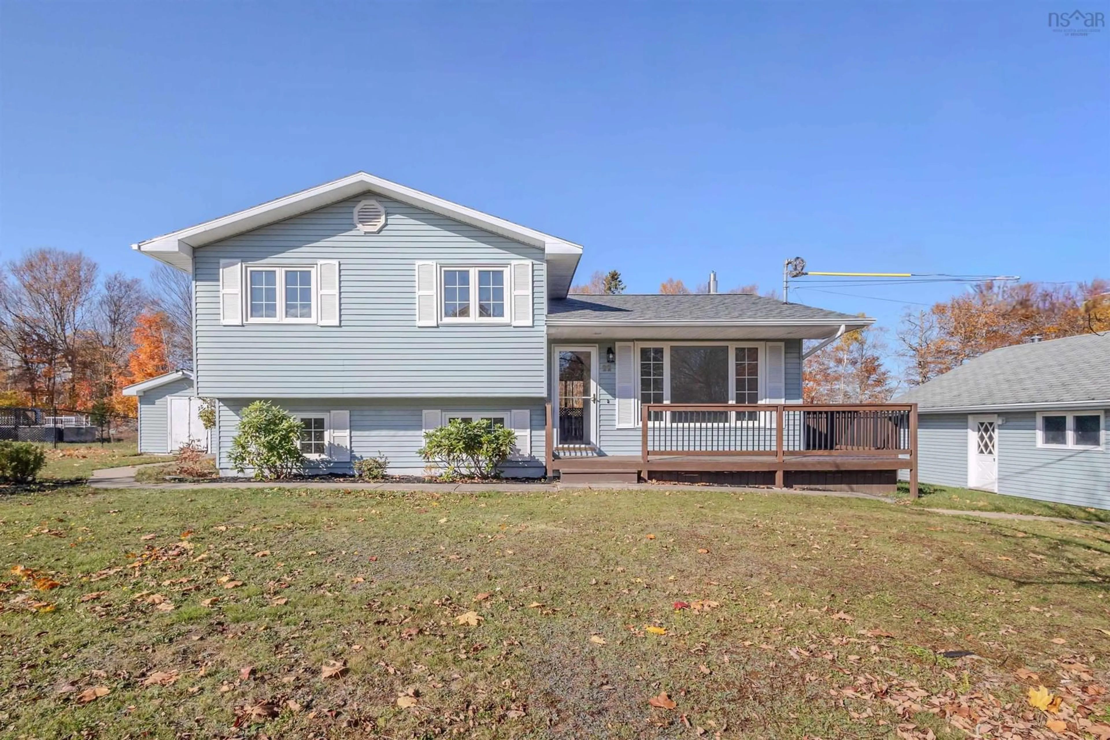 A pic from outside/outdoor area/front of a property/back of a property/a pic from drone, unknown for 22 Oakland Dr, Howie Centre Nova Scotia B1L 1H1